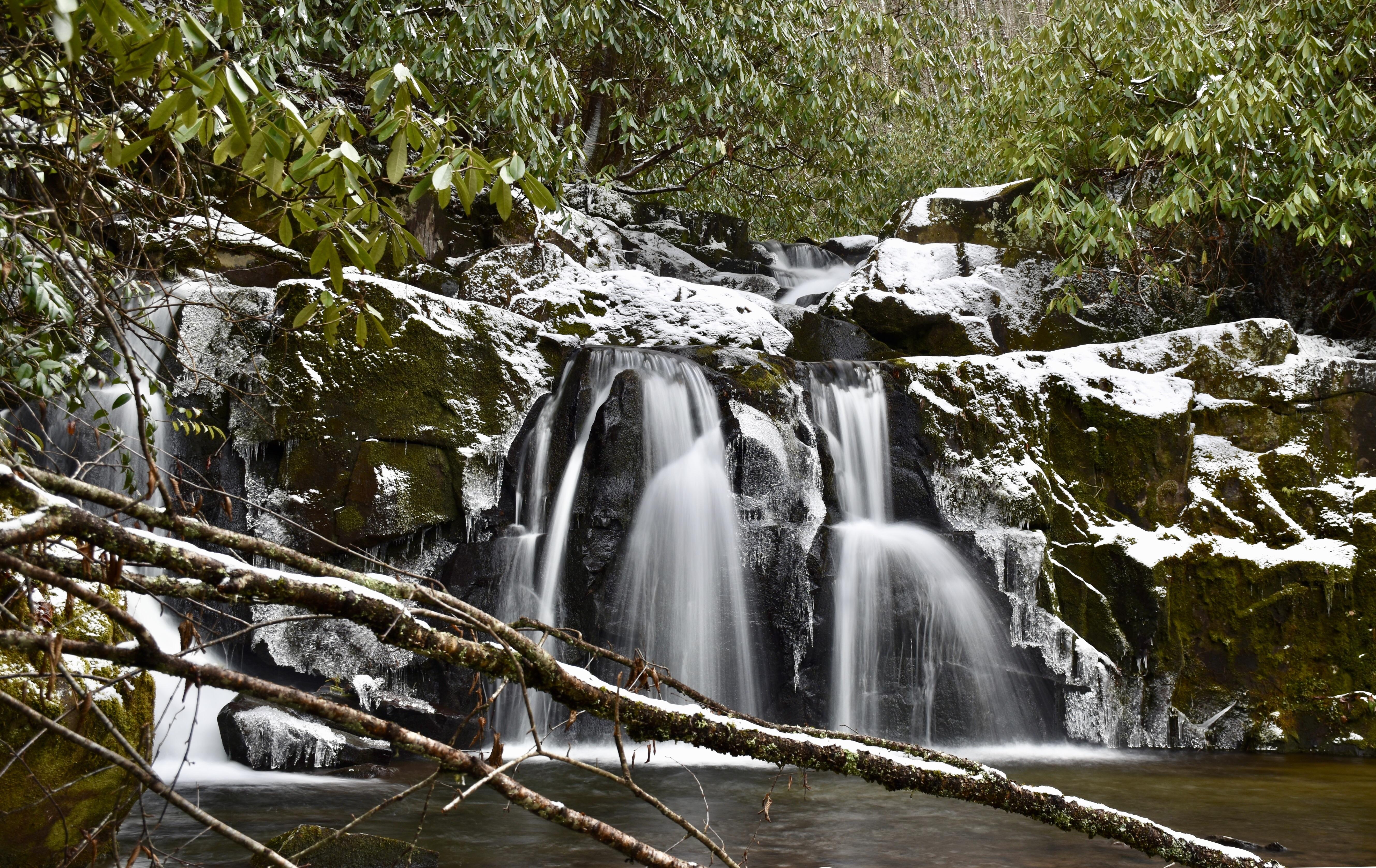 Indian Flats Falls, Great Smoky Mountains, TN [OC] r/Tennessee