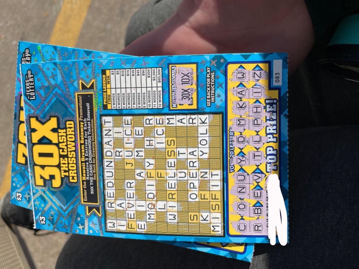 Massive outlier on the new texas 30x cash crossword! What an awesome