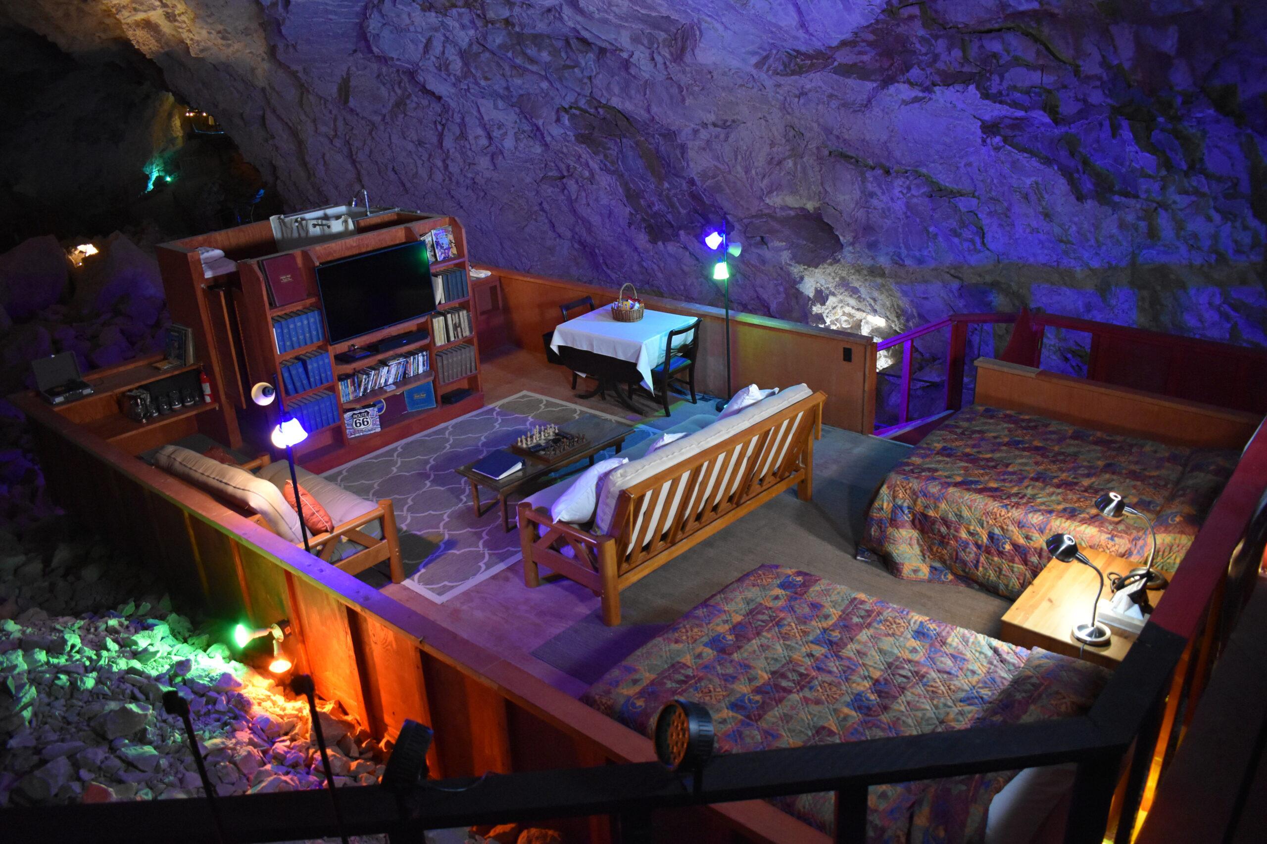 The Grand Canyon Caverns Suite. A suite 200 feet underground in Arizona