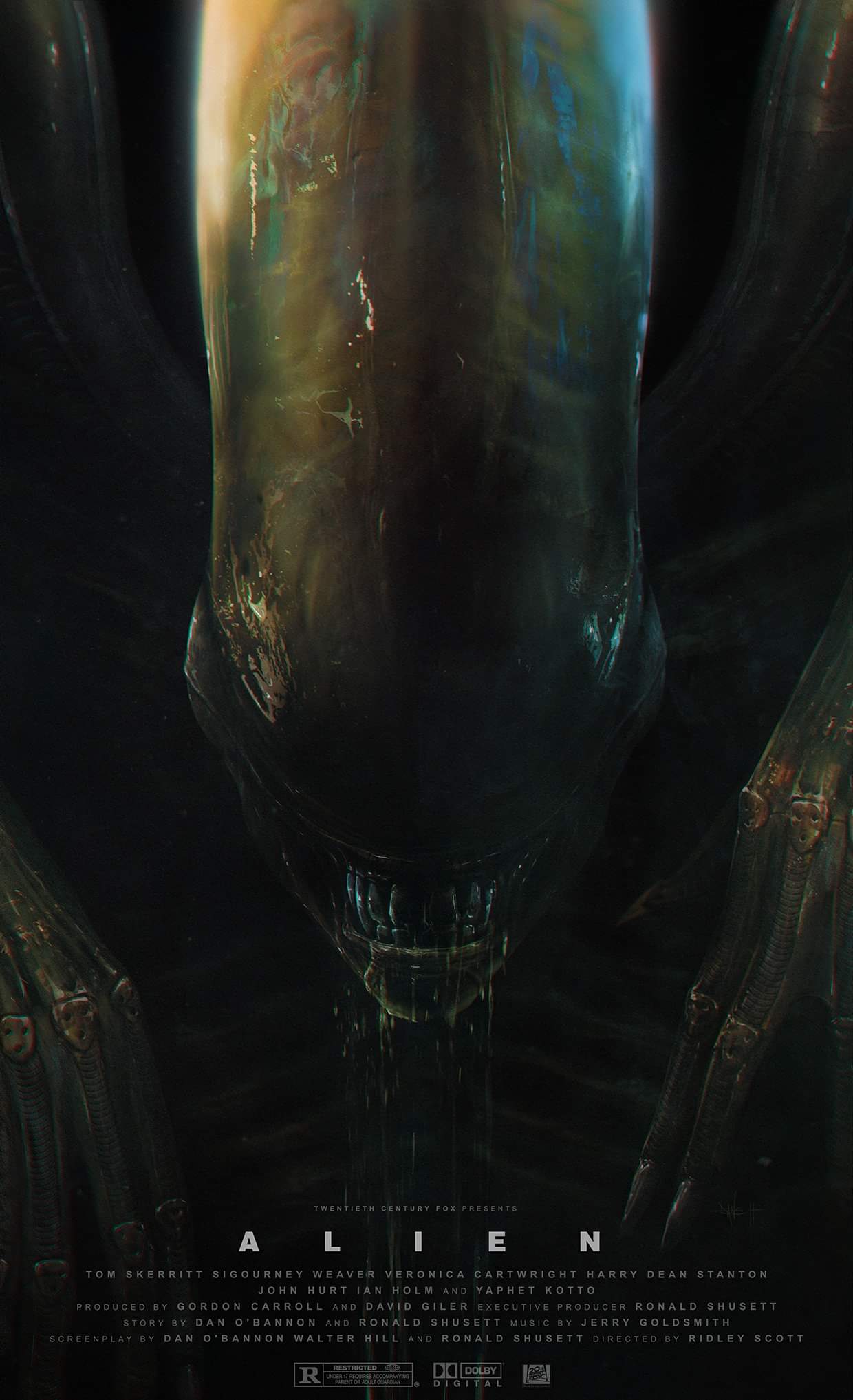 Official 40th Anniversary Alien Poster by Dane Hallett(more info in the