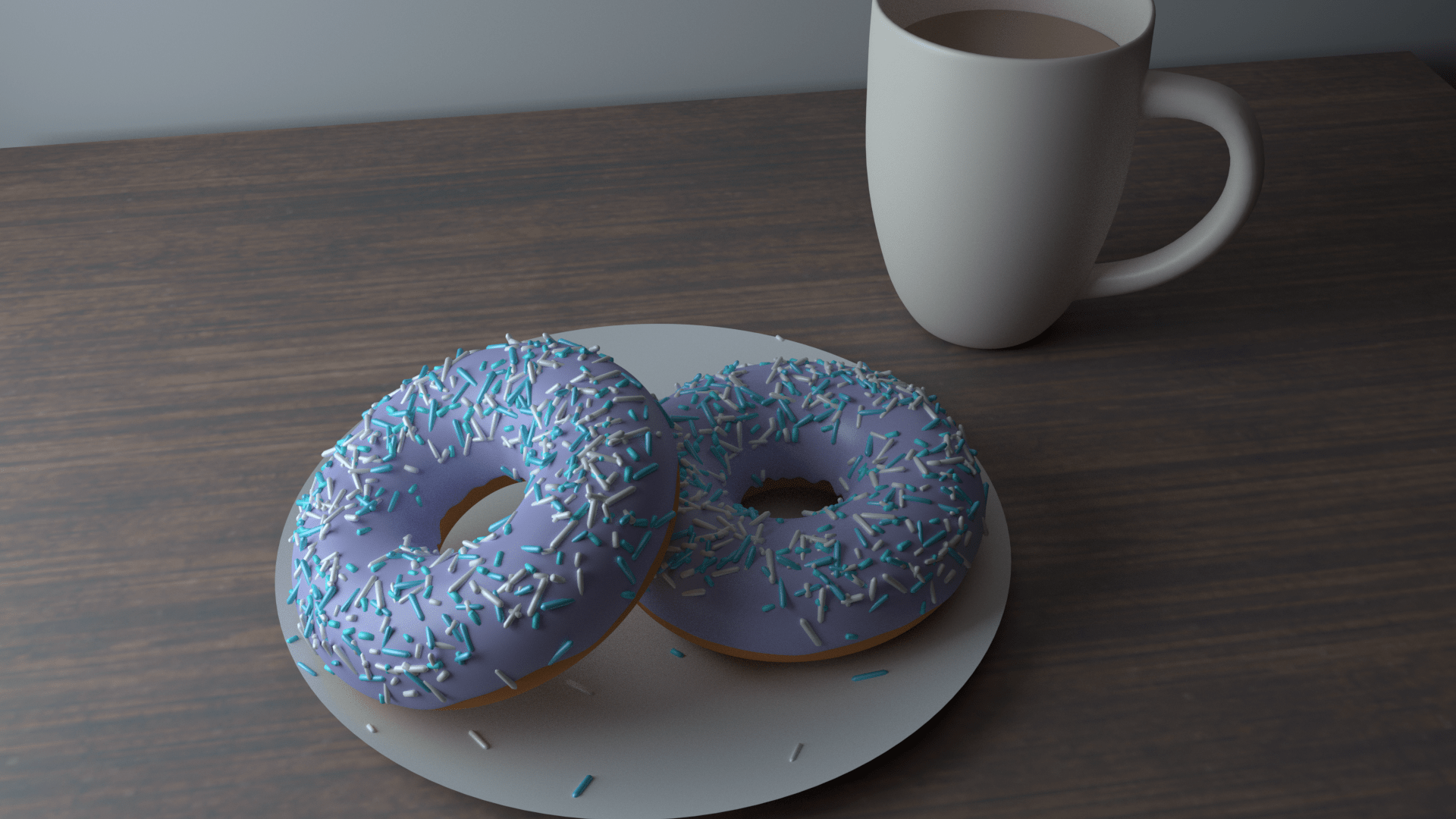 First attempt at Blender Guru's Donuts and Coffee. CC would be