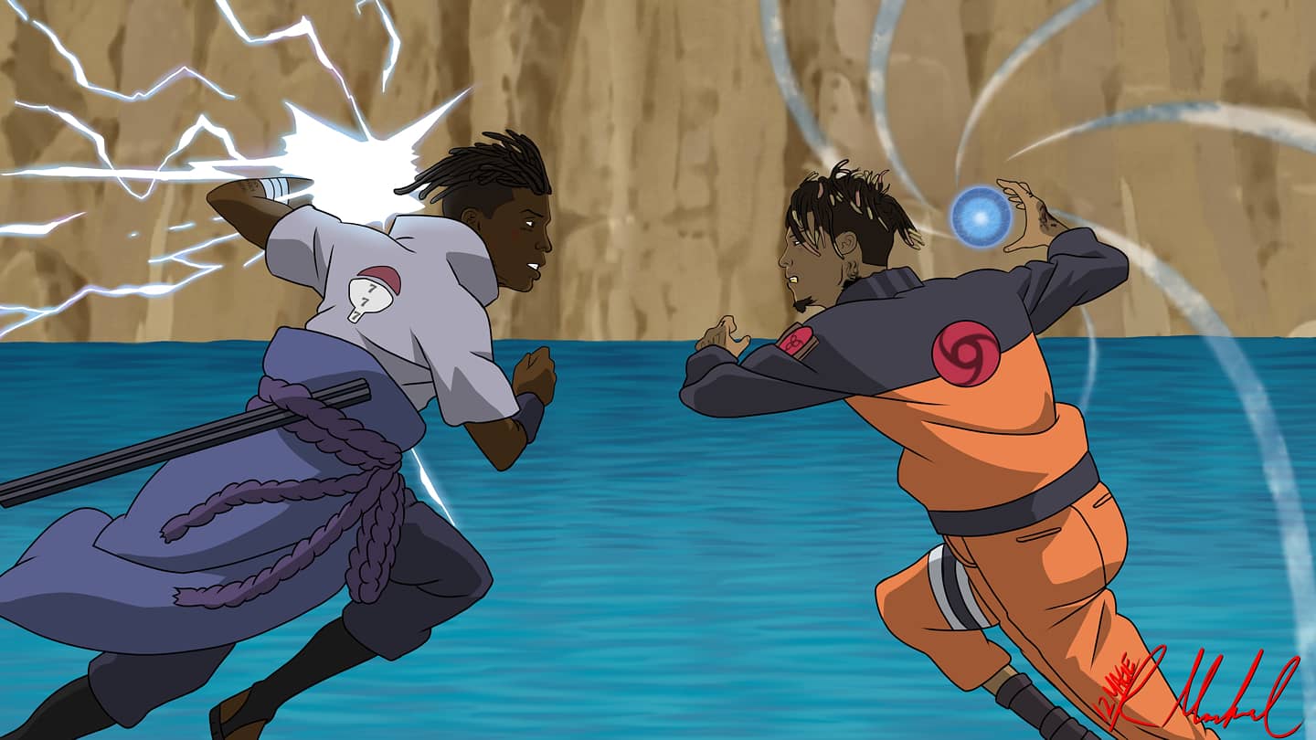 EVIL TWINS Ski Mask vs. Juice WRLD found it by 12mage_art on instagram