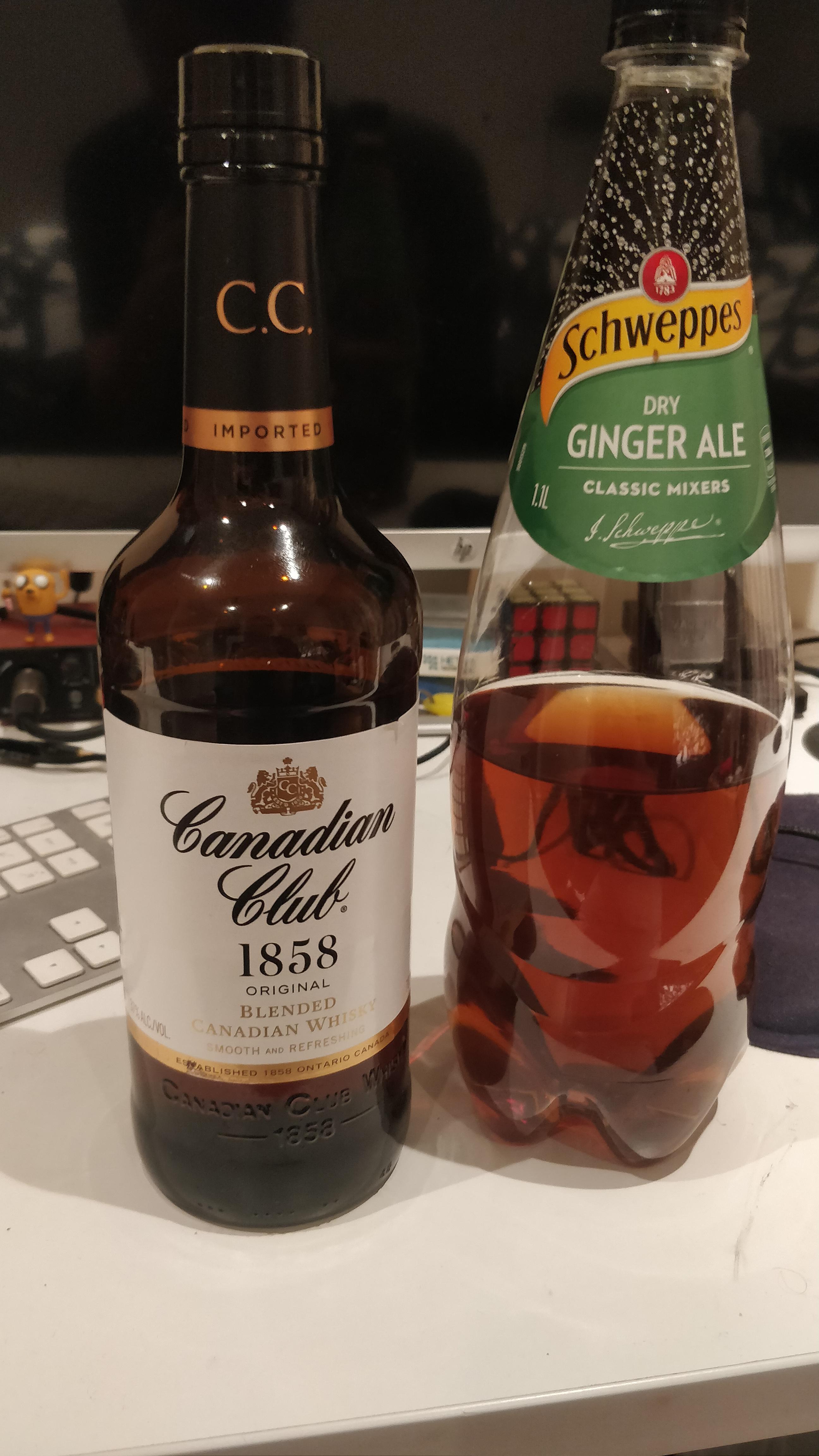 Whiskey week Canadian club + ginger ale = refreshing beverage r