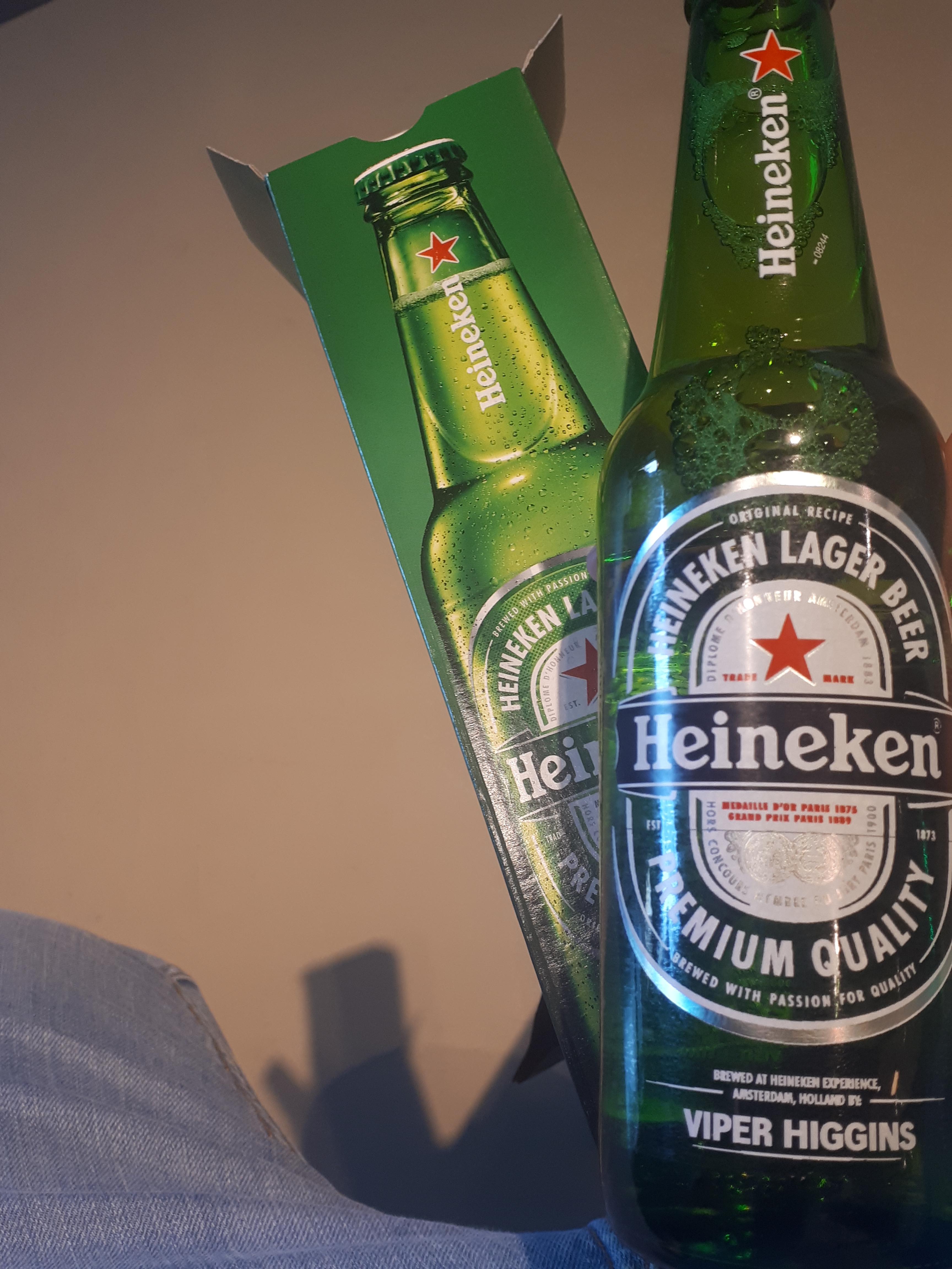 My personalised bottle of Heineken from the Heineken Experience in