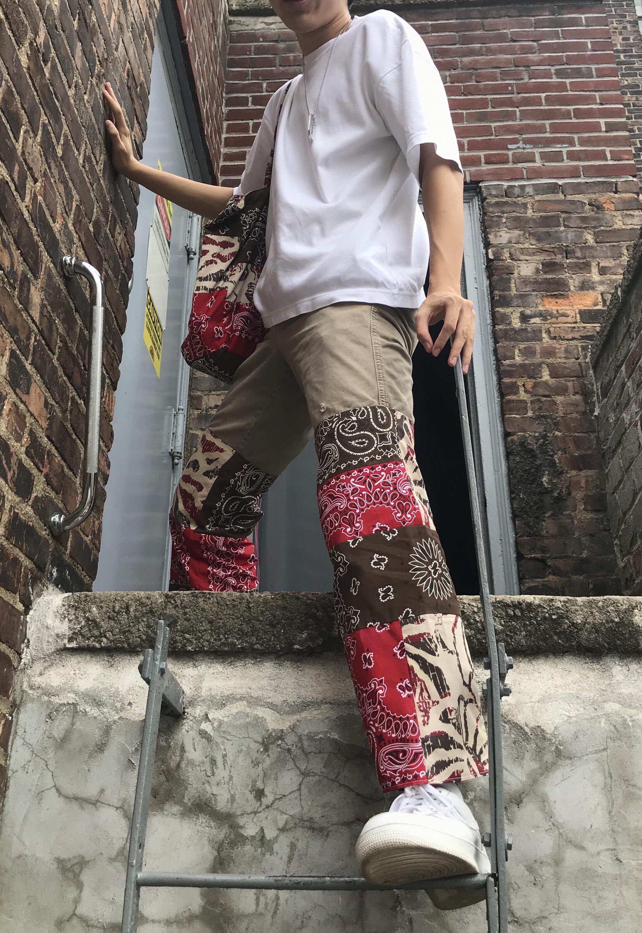 [WDYWT] Custom made pants out of bandanas, old shorts, and fabric from