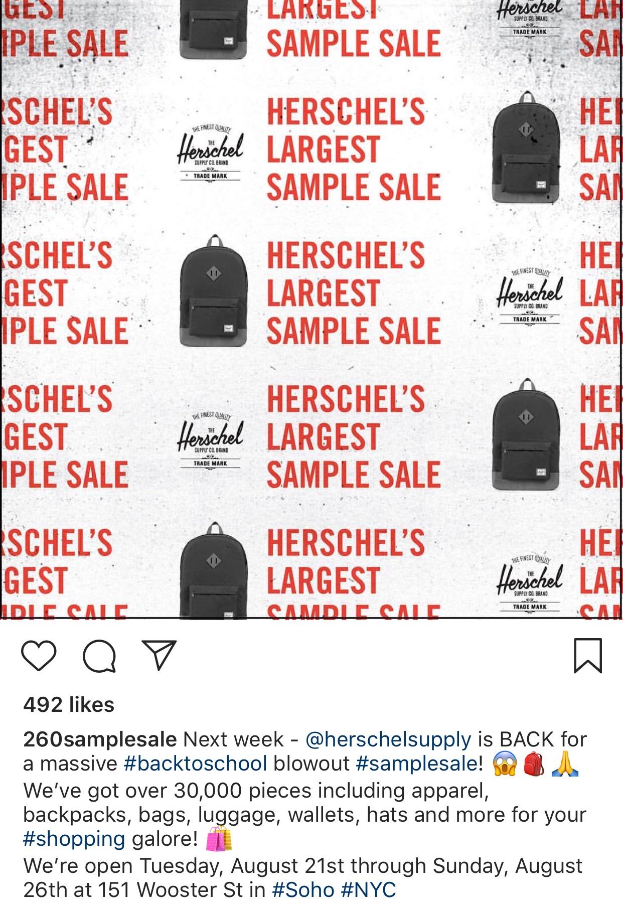 NYC Herschel’s sample sale in Soho Aug2126 r/frugalmalefashion