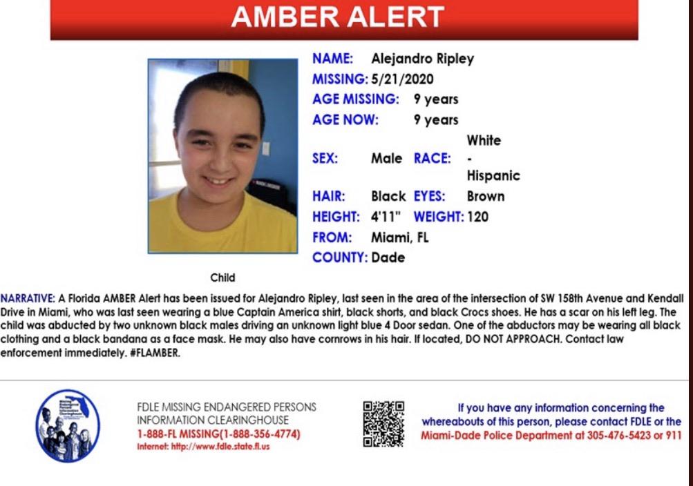 Amber alert just issued out of MiamiDade r/florida