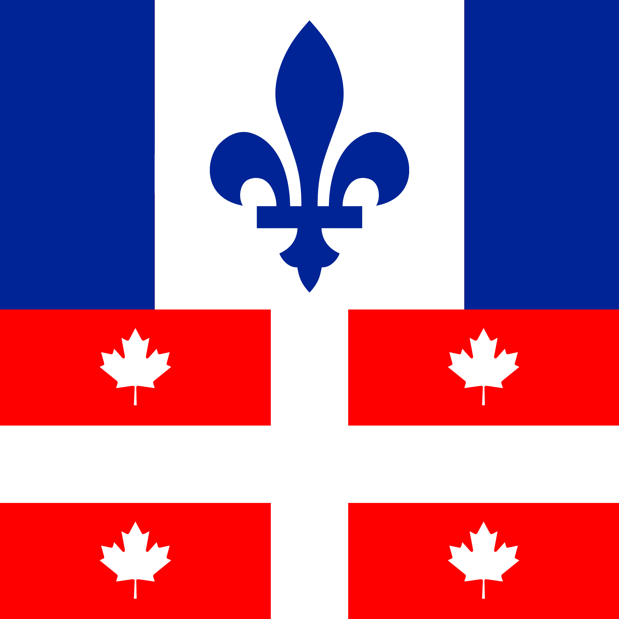 The flags of Canada and Quebec in the style of each other r/vexillology