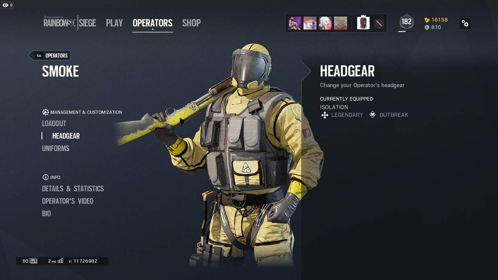 Full Outbreak set Smoke r/Rainbow6