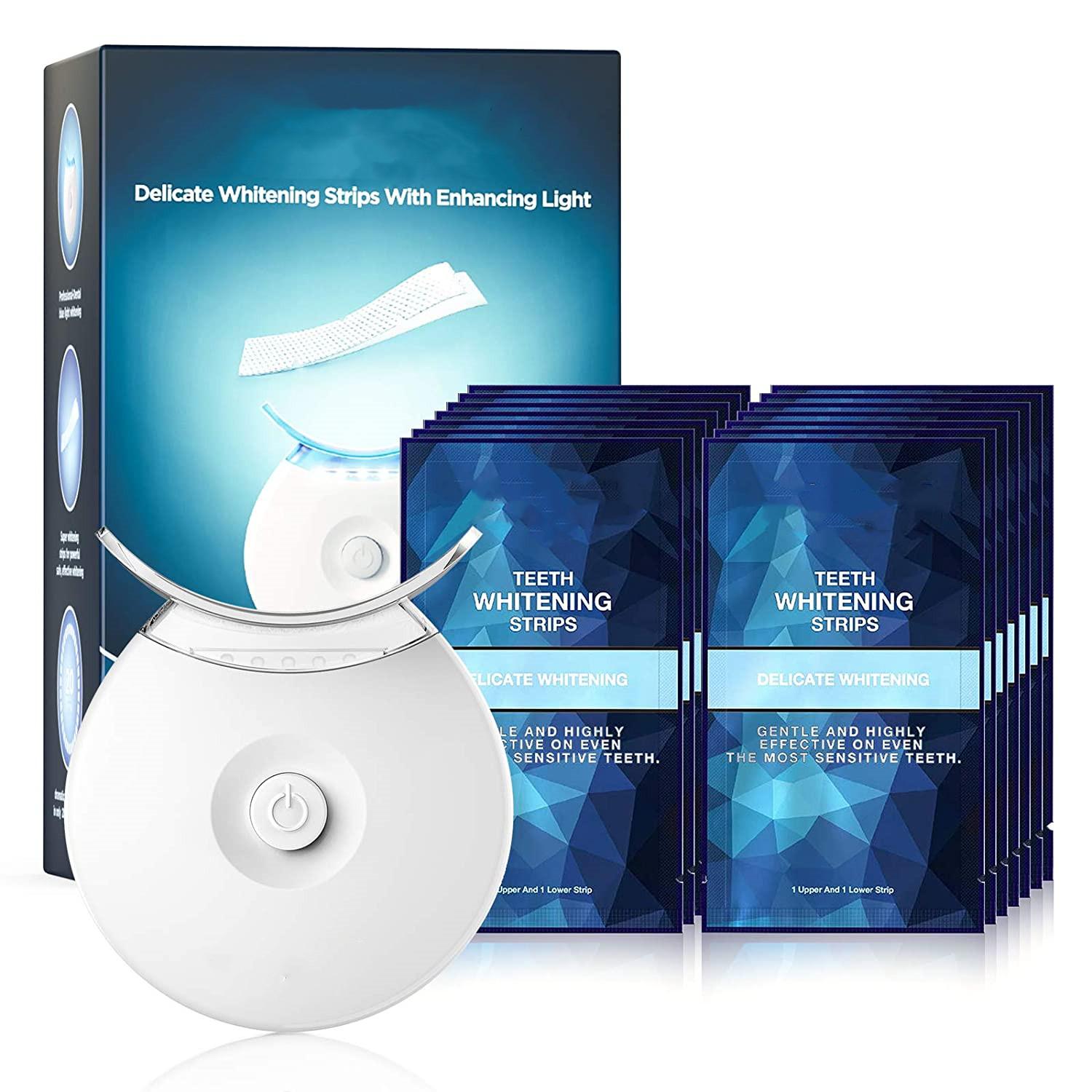 Teeth Whitening Strips With 5X Blue Light Accelerator🔥 USA🔥 Free for