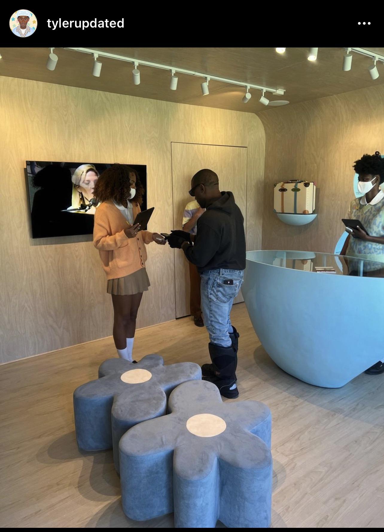 New Photo of Ye shopping at Tyler’s Golf Le Fleur popup event (December