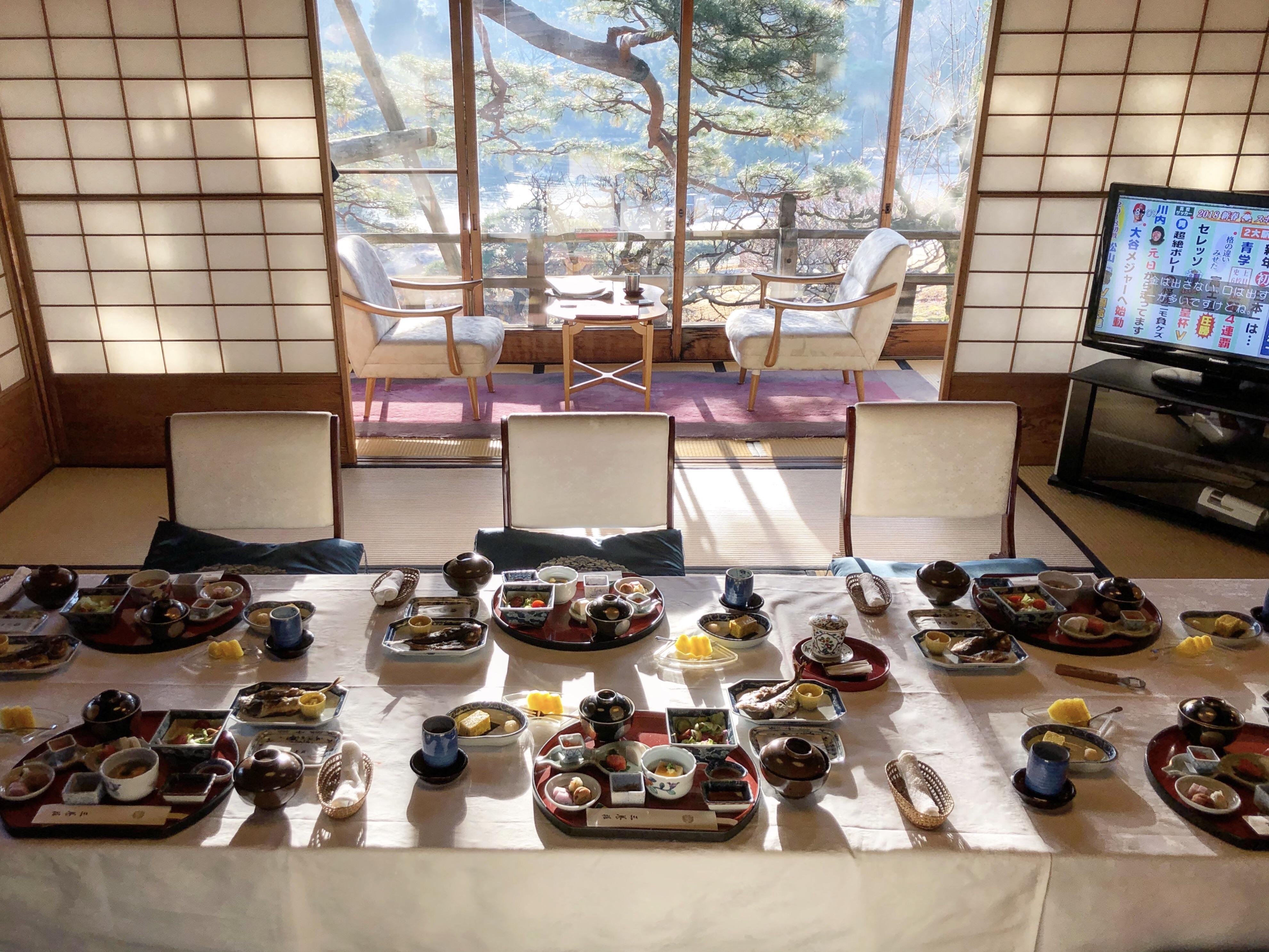 A traditional Japanese breakfast served at a hot spring last year in