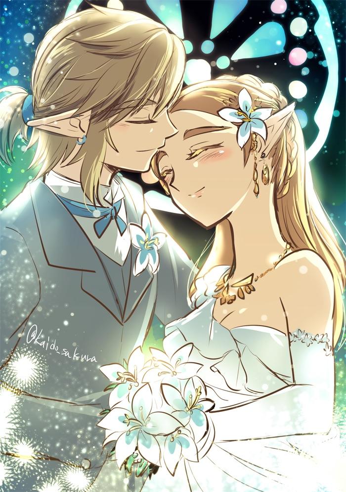 Link and Zelda Married by Okaido_Sakura zelda