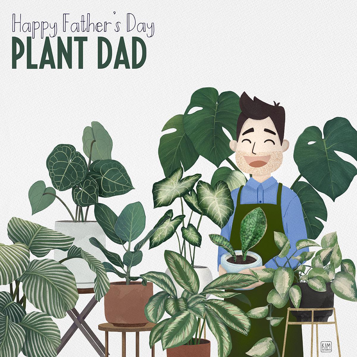 To all Plant Dads, I made u a card 🥳🥳🥳 Happy fathers day!!!! r/plants