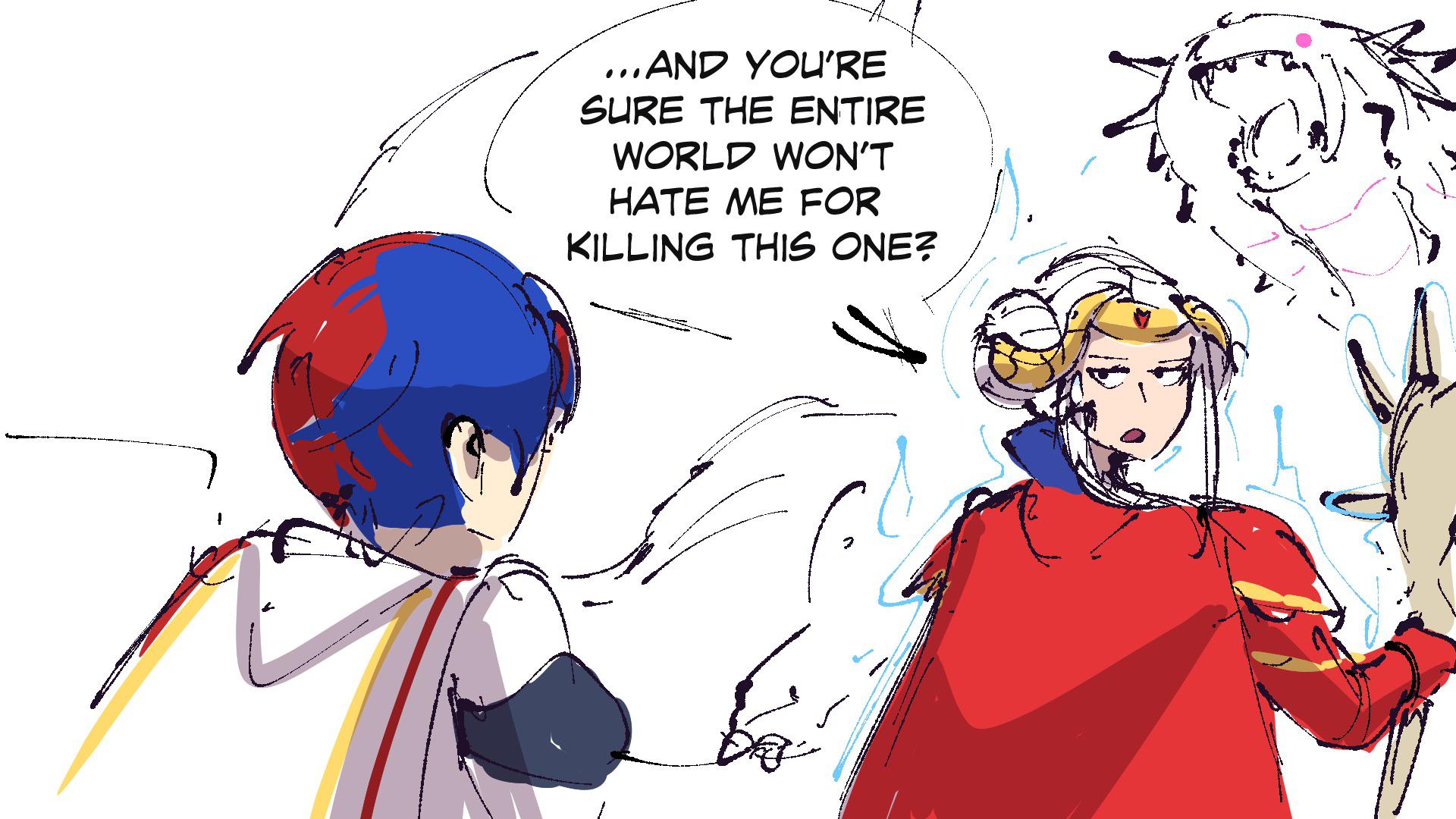 Edelgard off to kill another dragon. (By jsketch12) r/Edelgard