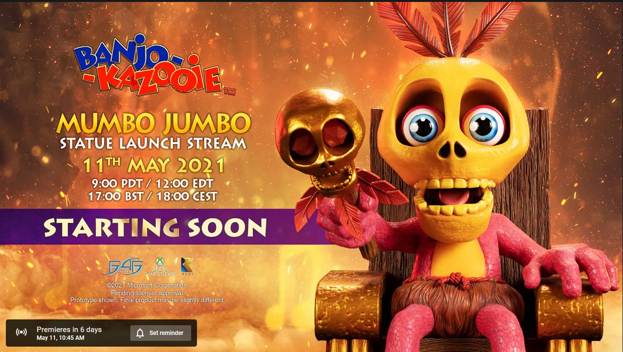 First 4 Figures Mumbo Jumbo statue launch stream happens on May 11th