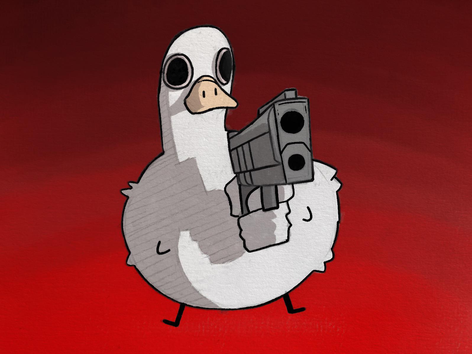 I drew a duck with a gun r/DigitalArt