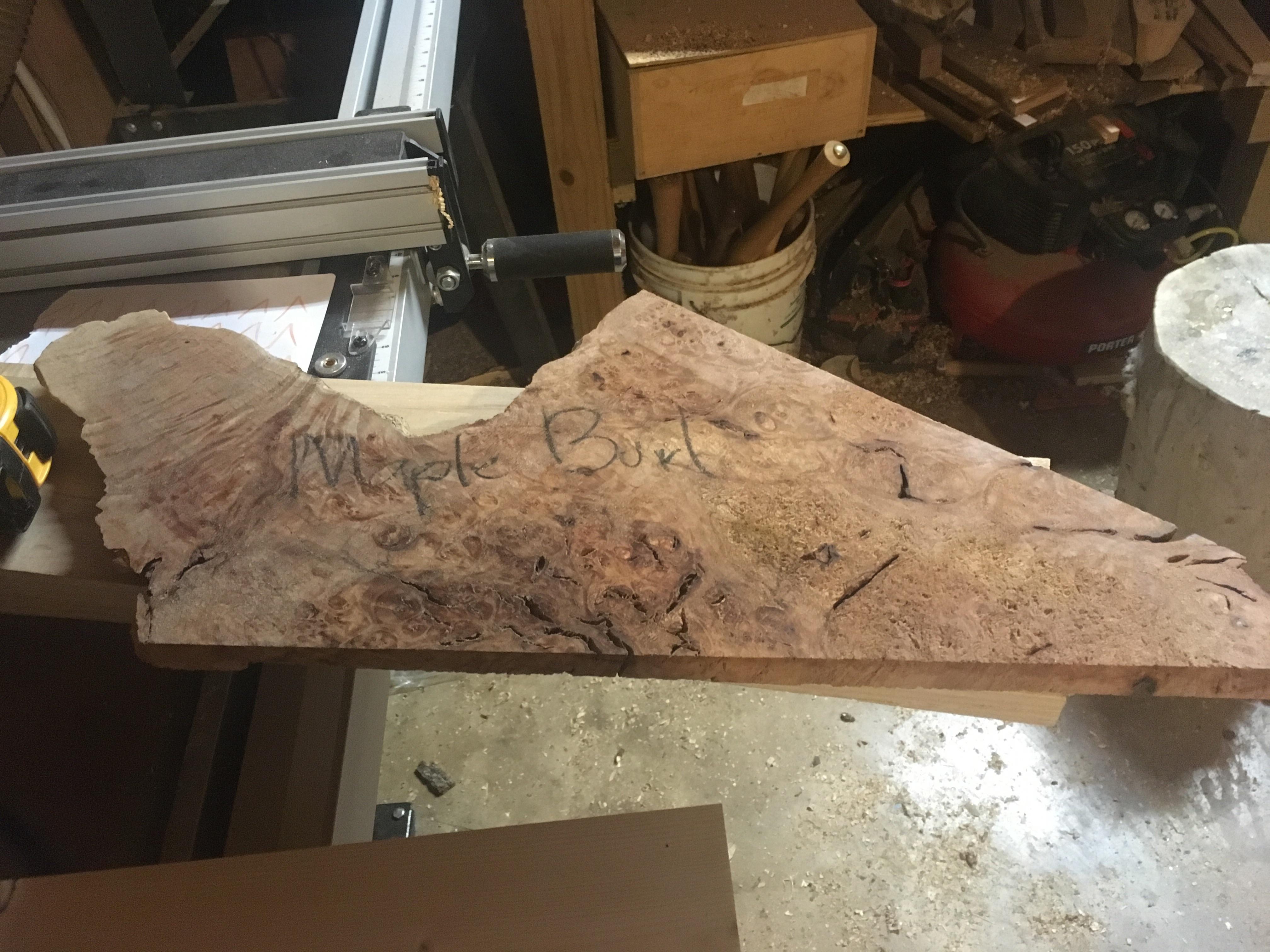 Resawing Maple Burl for a bookmatched top r/Luthier