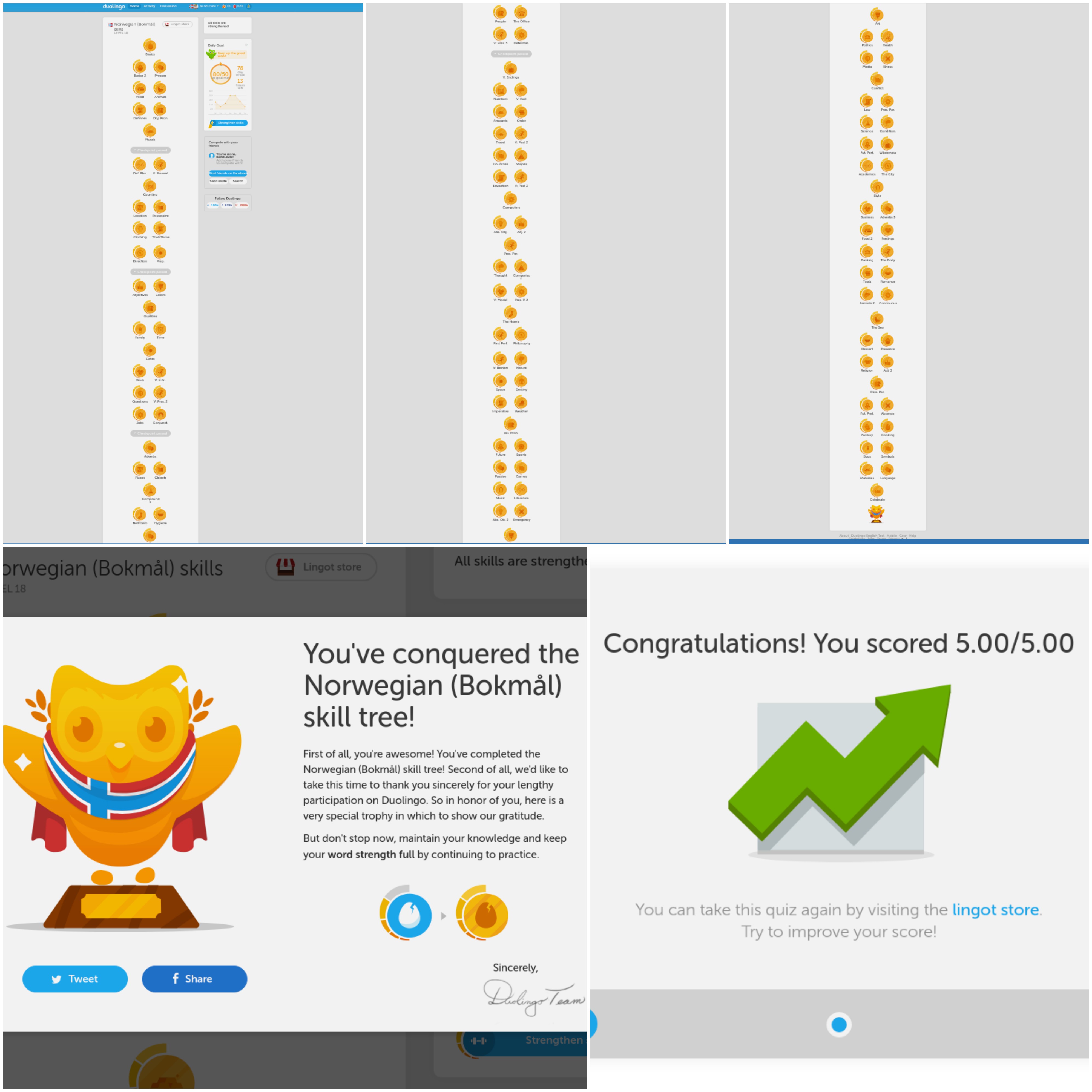 78 Days, hundreds of hours of study, and many more to go! duolingo