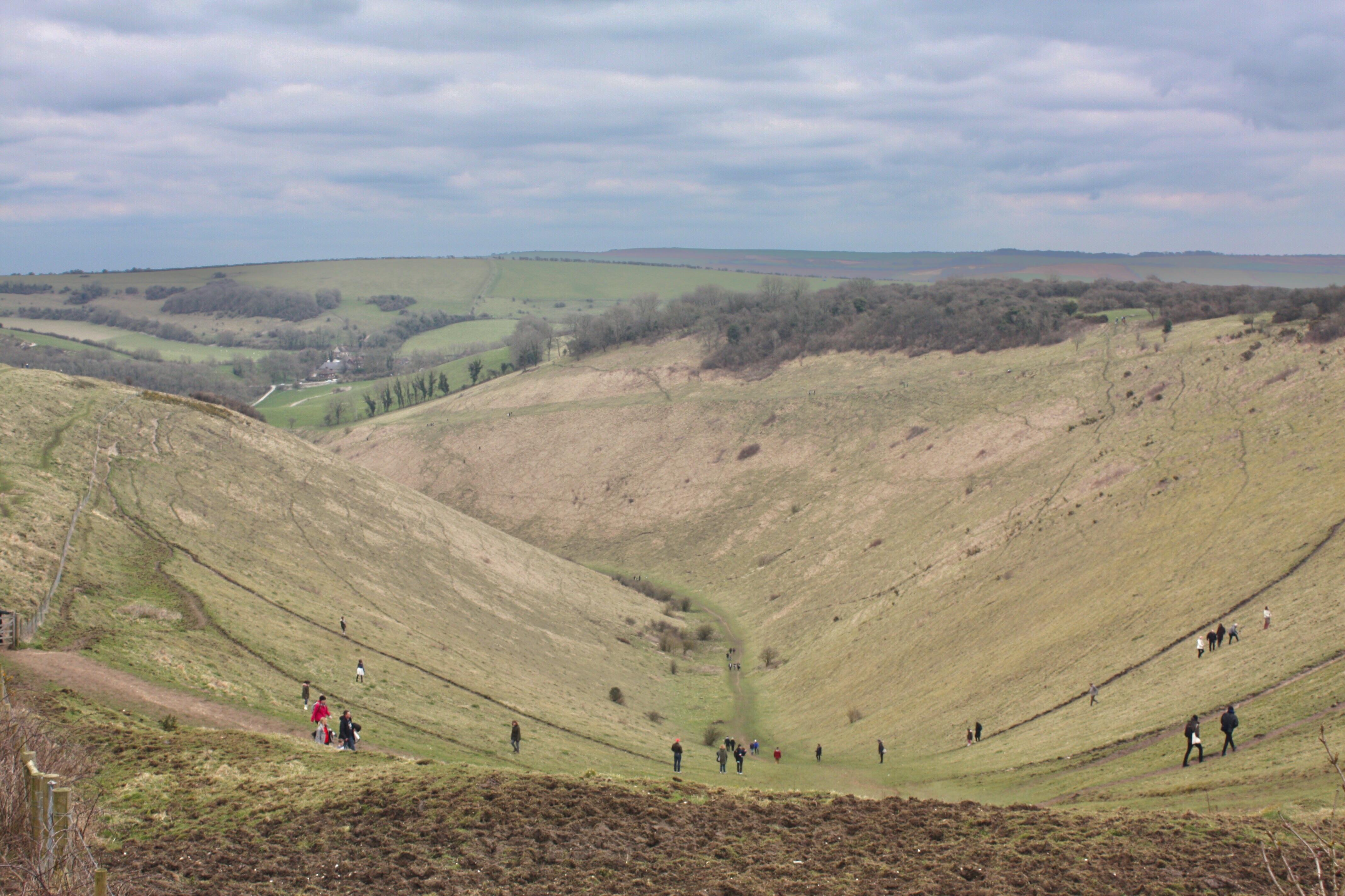 The largest dry valley in the UK at 100m deep Devil’s Dyke, West