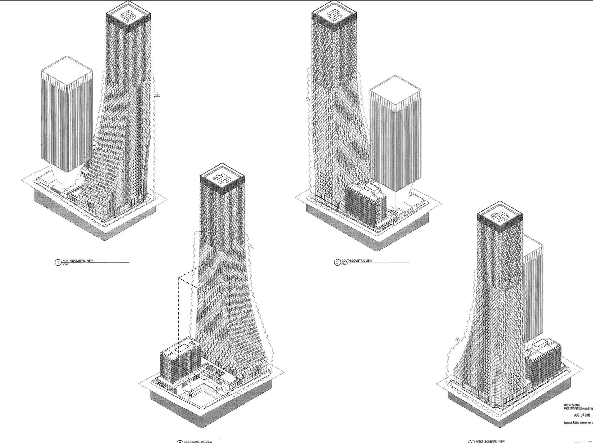 Architectural drawing of the new Rainier Square Tower r/Seattle