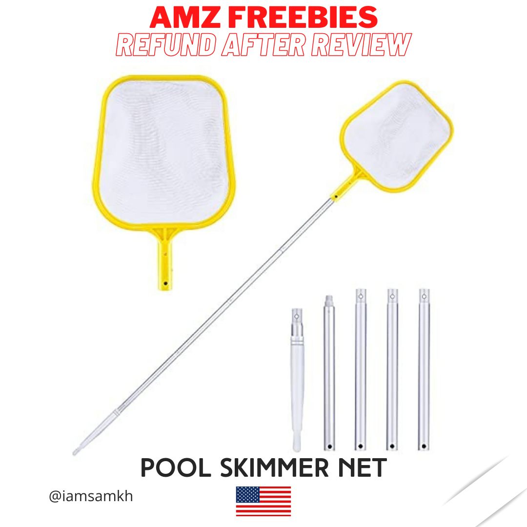 🔥POOL SKIMMER NET WITH POLE🔥16.99🔥FREE FOR US TESTERS🔥DM IF INTERESTED