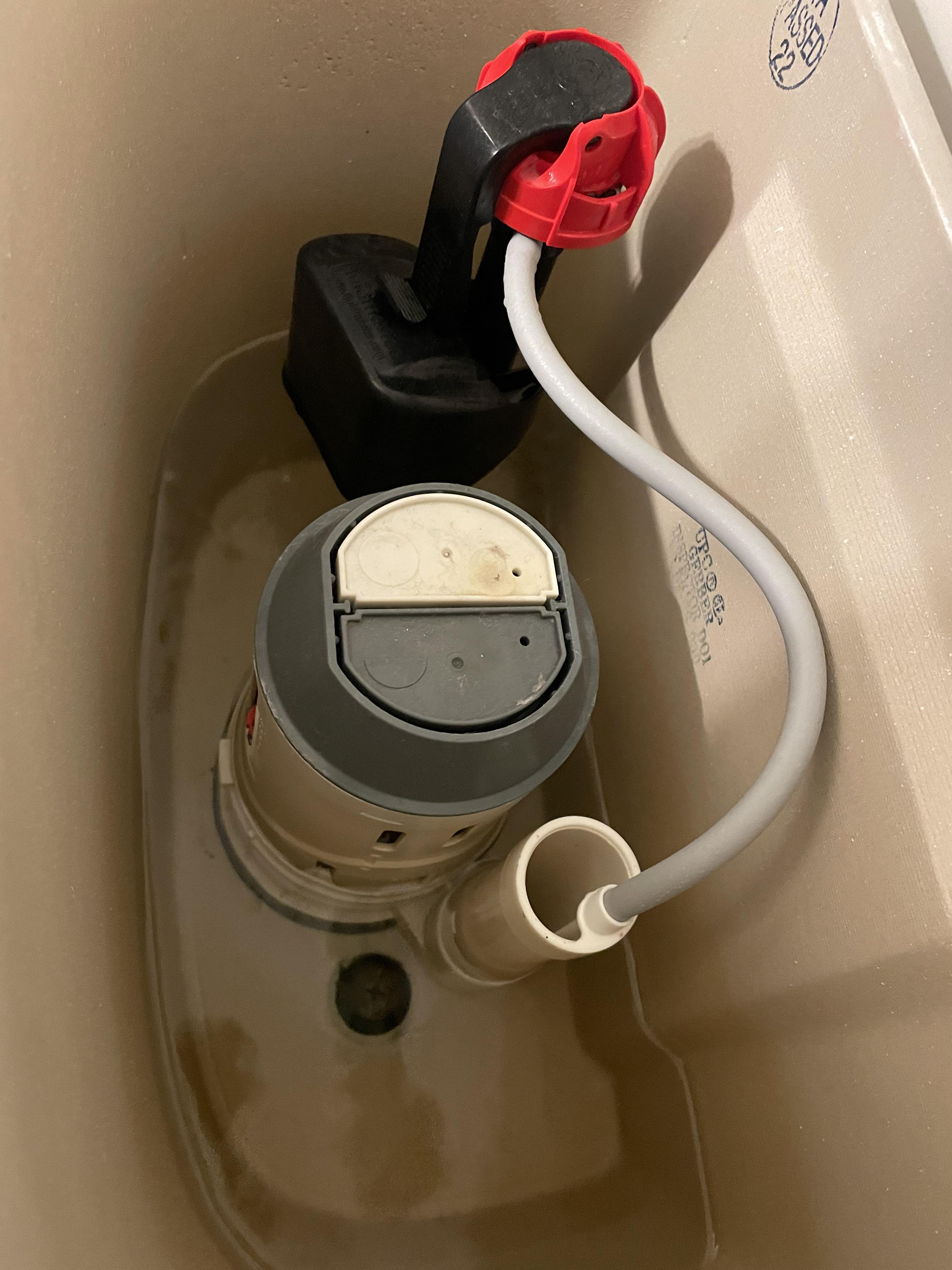 Toilet won’t stop running/emptying, but I’m not familiar with this type