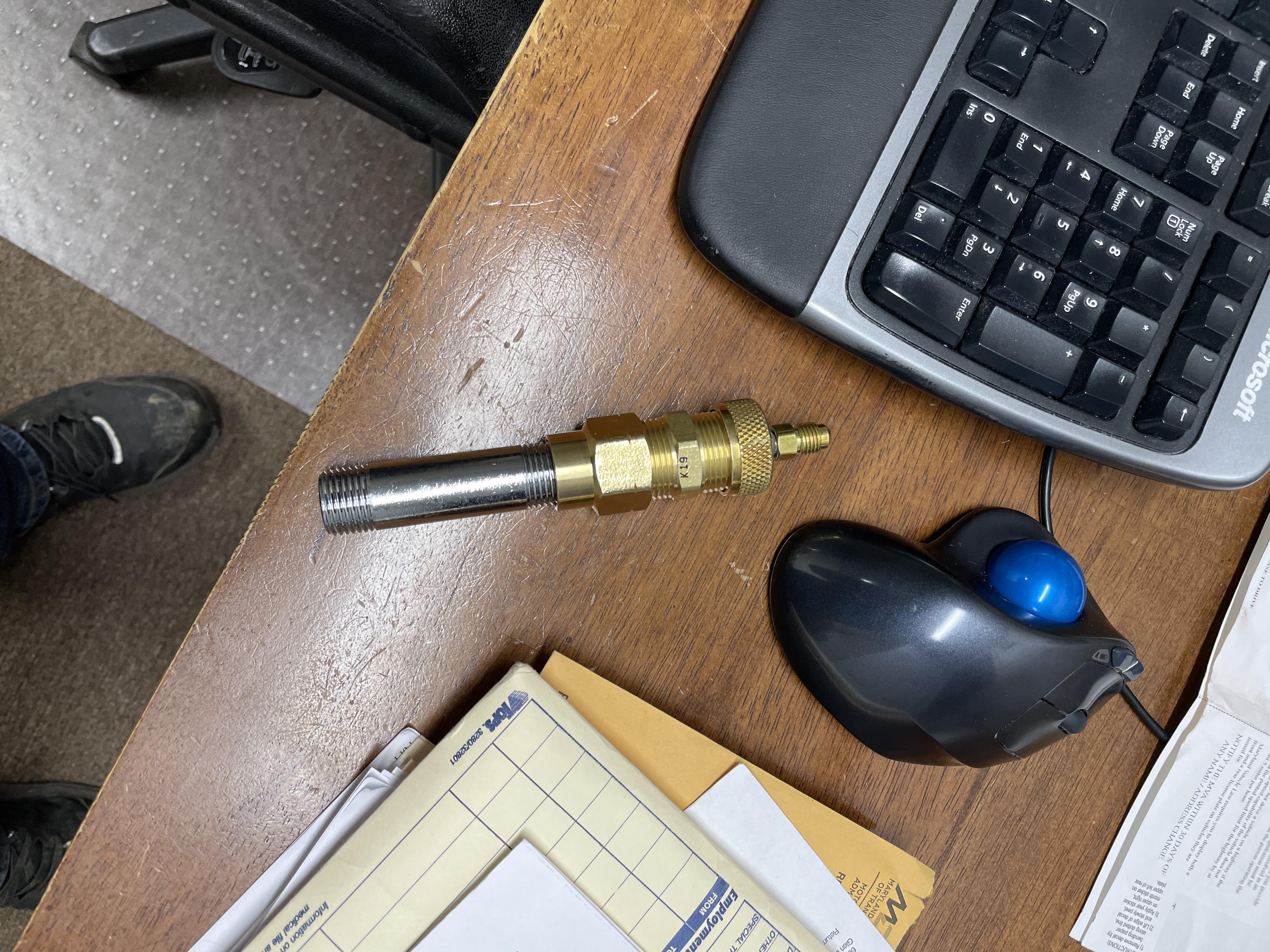 Something I put together to purge a 4” gas line with nitrogen. r/HVAC