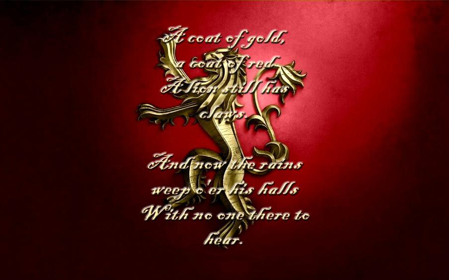 [No Spoilers] House Lannister Rains of Castamere r/gameofthrones