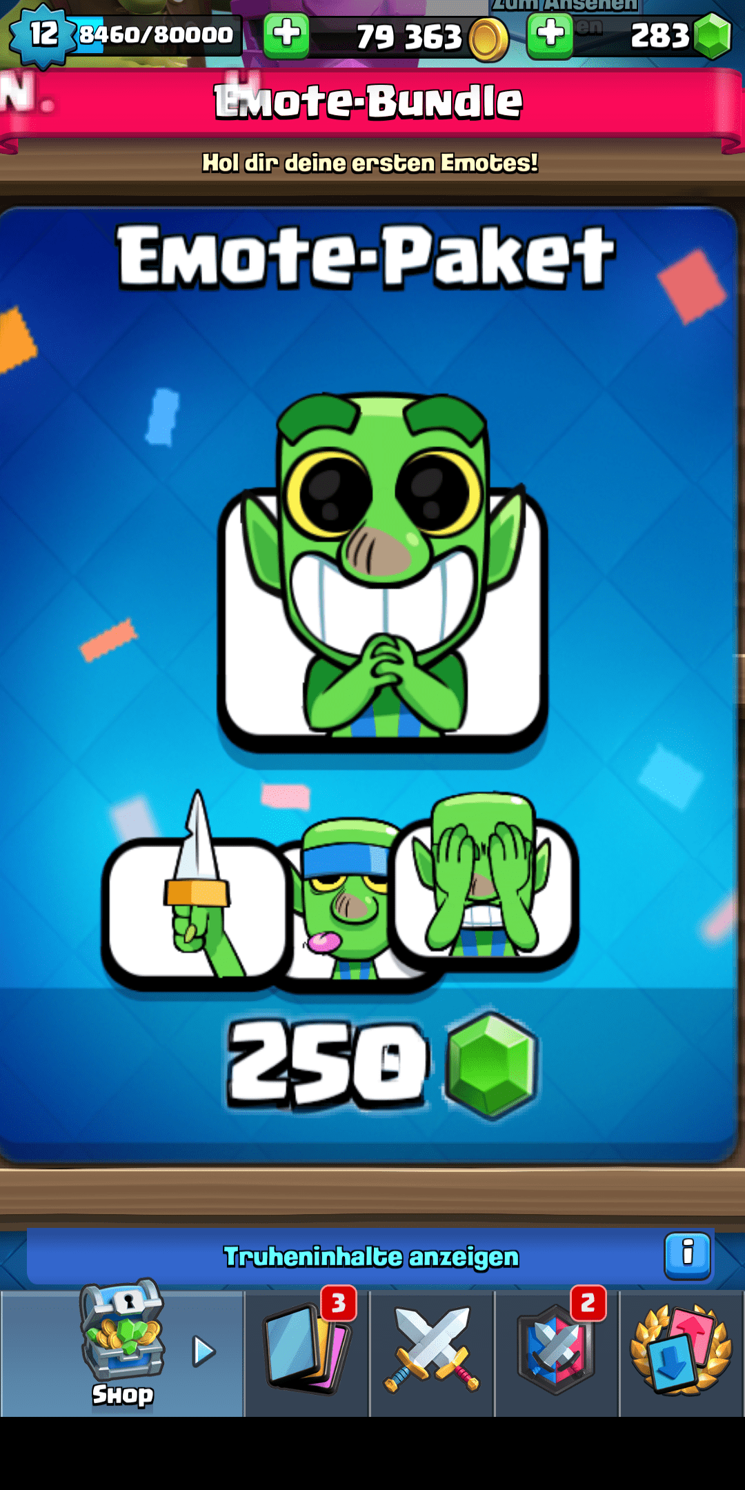please make emotes buyable for gems! ClashRoyale