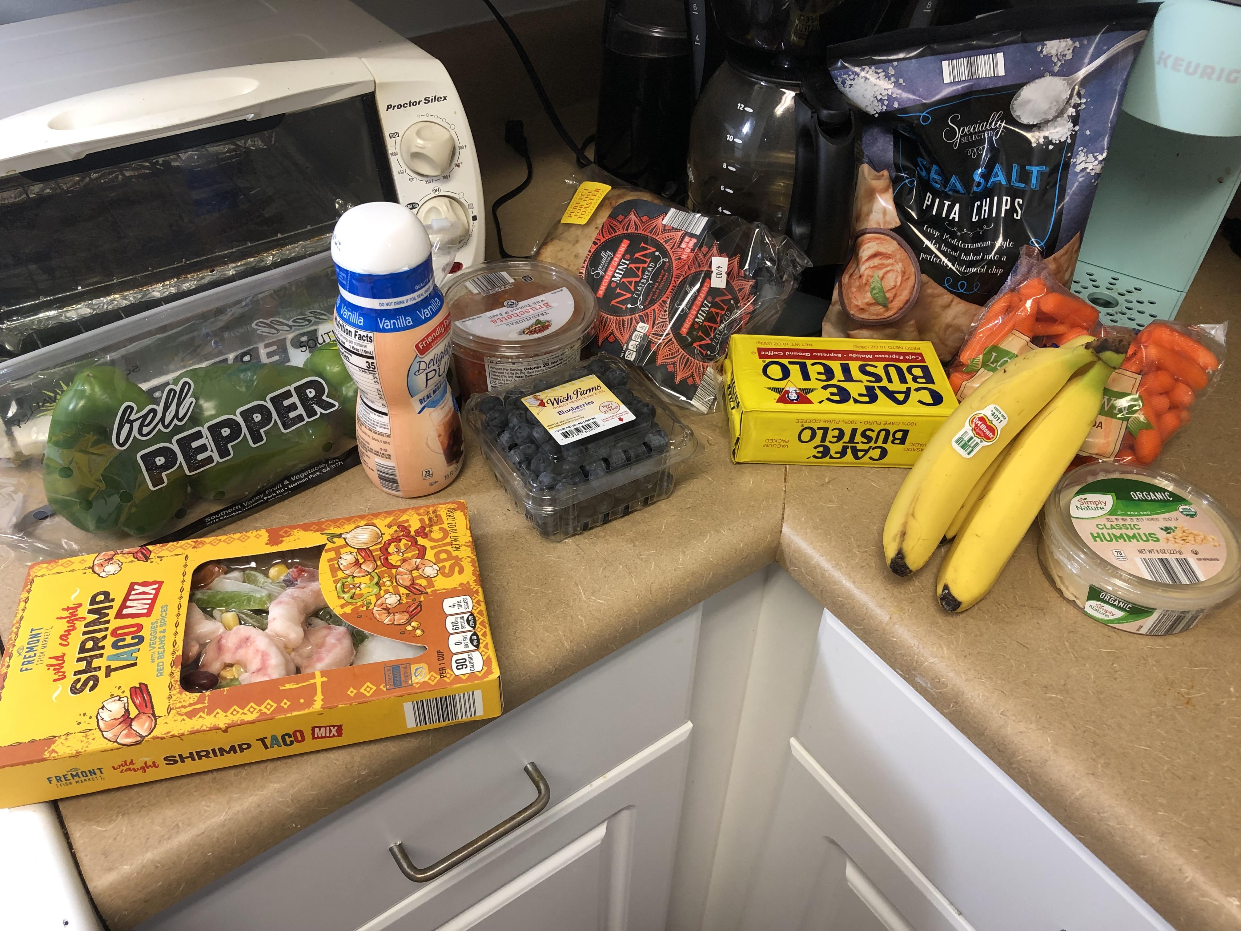 All this + a 4 pack of toilet paper for 32 dollars at aldi! Feeds a uni