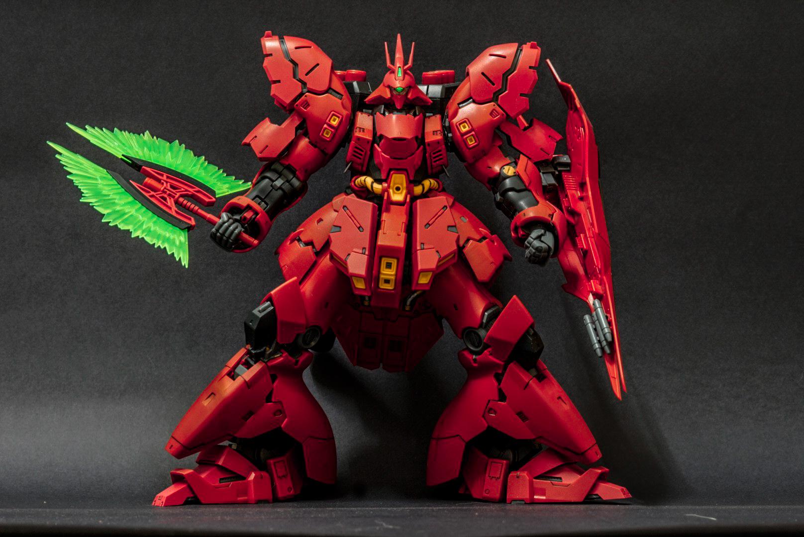 RG Sazabi, matte top coated. r/Gunpla