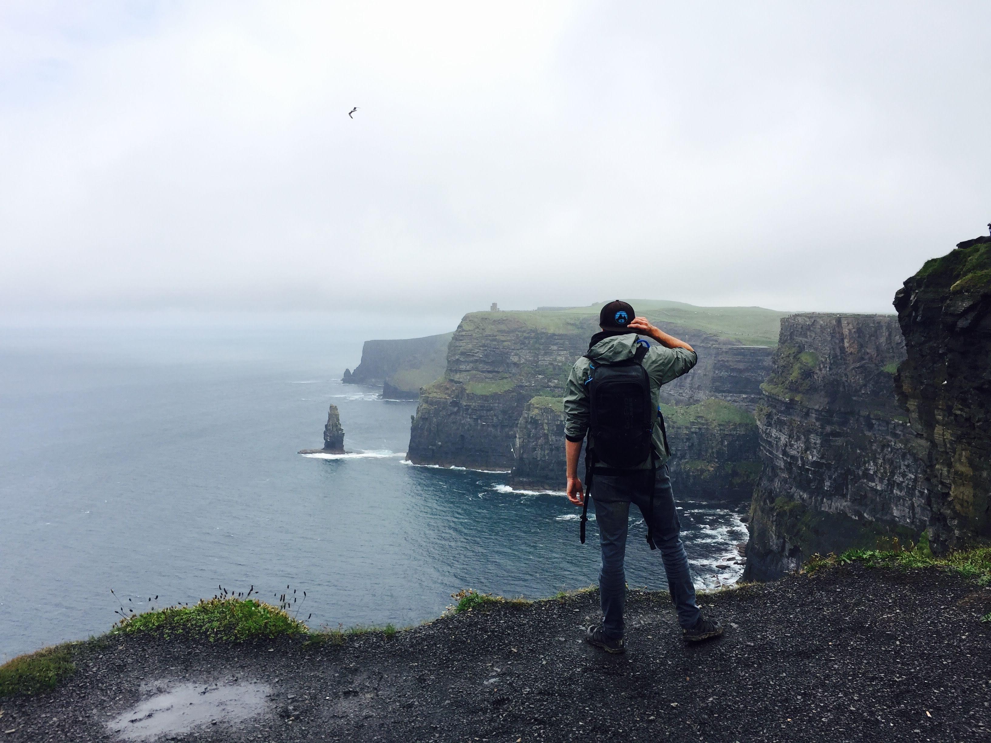Backpacking Europe and seeing the Cliffs of Moher, Ireland was