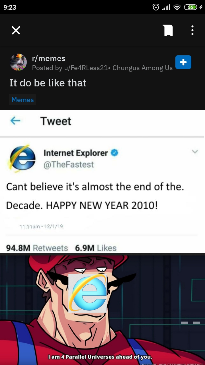 Why people keep saying that Explorer is slow, he is in year