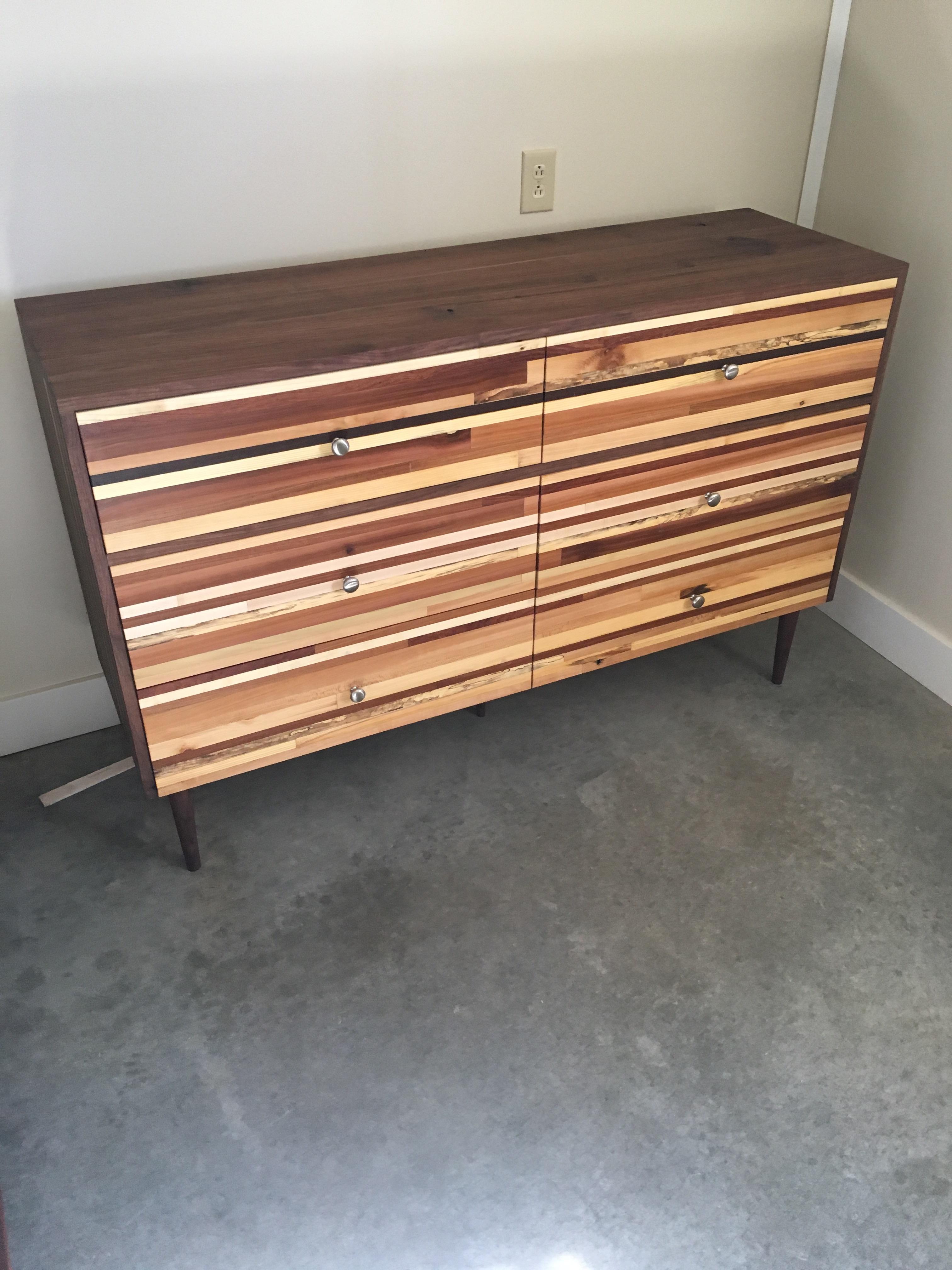 Mid century modern dresser I made for a customer. r/woodworking