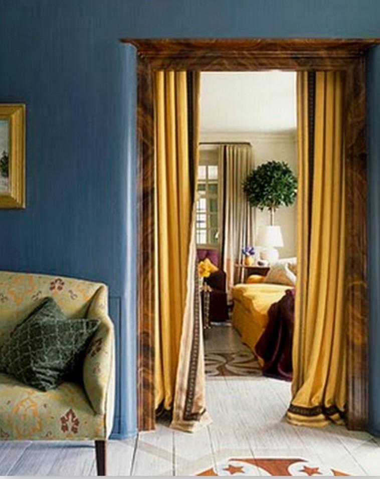 Using Drapery Instead of Doors Living in an old house versus a new one