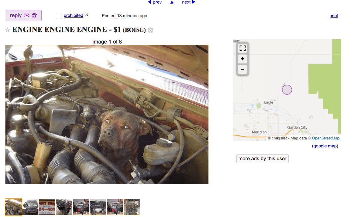 Another craigslist find. Engine dog is watching you r/Boise