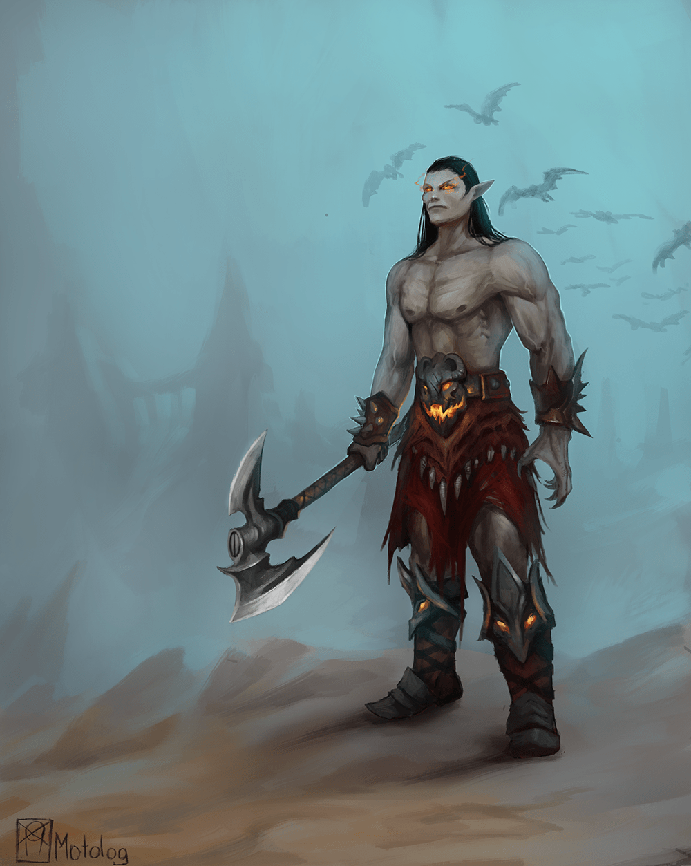 [OC] [ART] Elf barbarian r/DnD