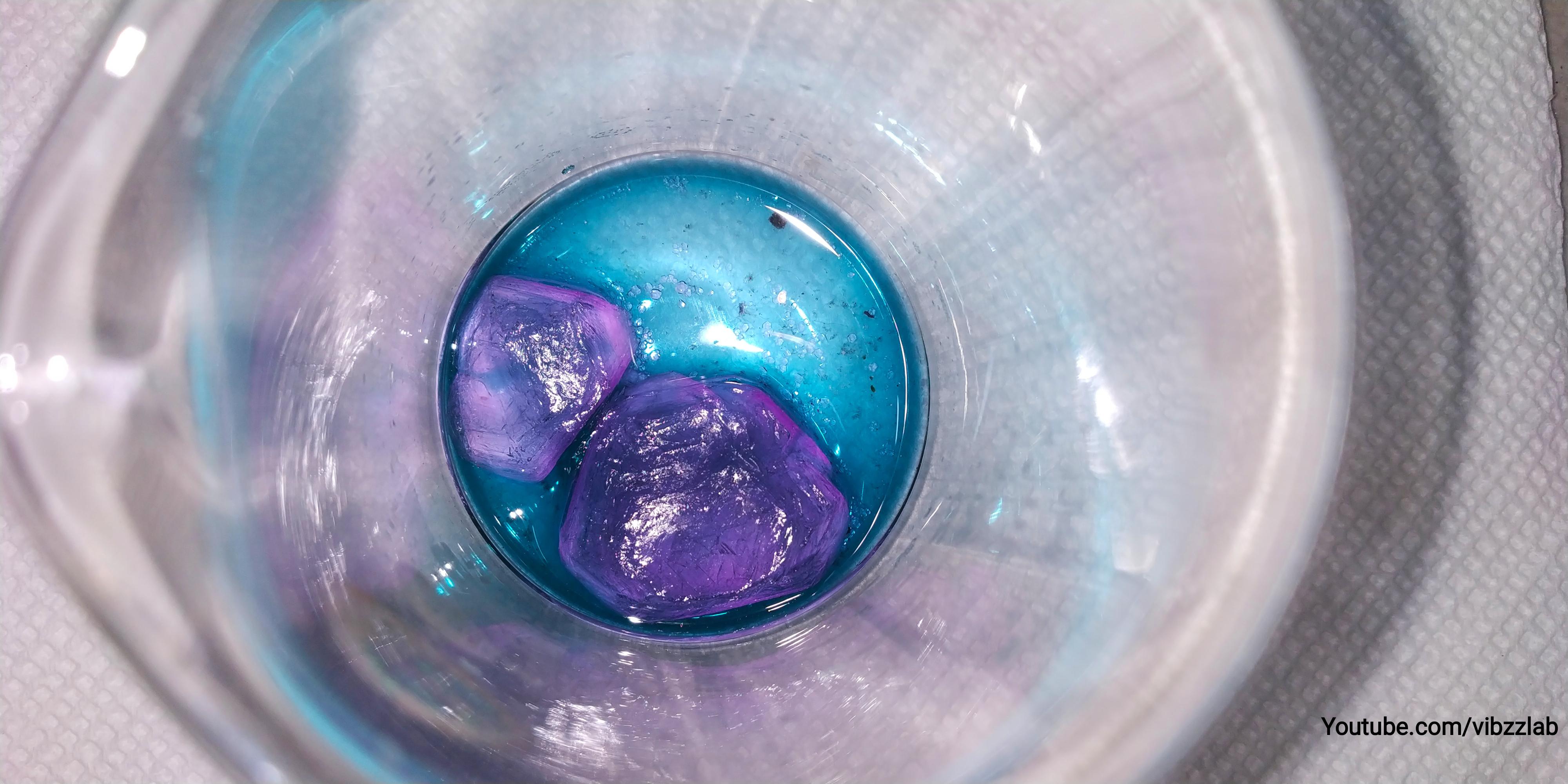 I crystallised two beautiful looking purple crystals. this crystal was