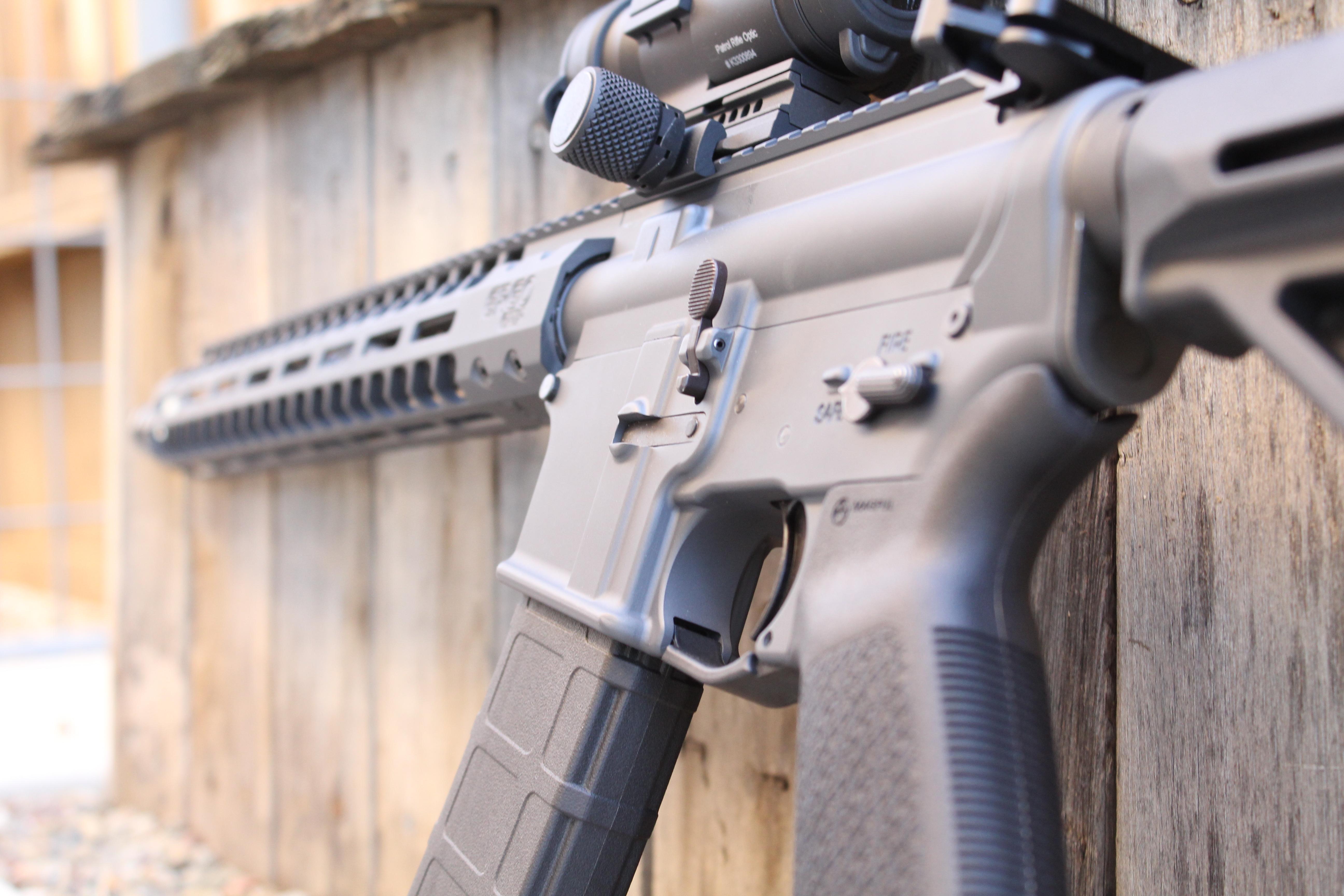 My favorite rifle from my Ar15's done in "Sniper Grey" Cerakote. r/ar15