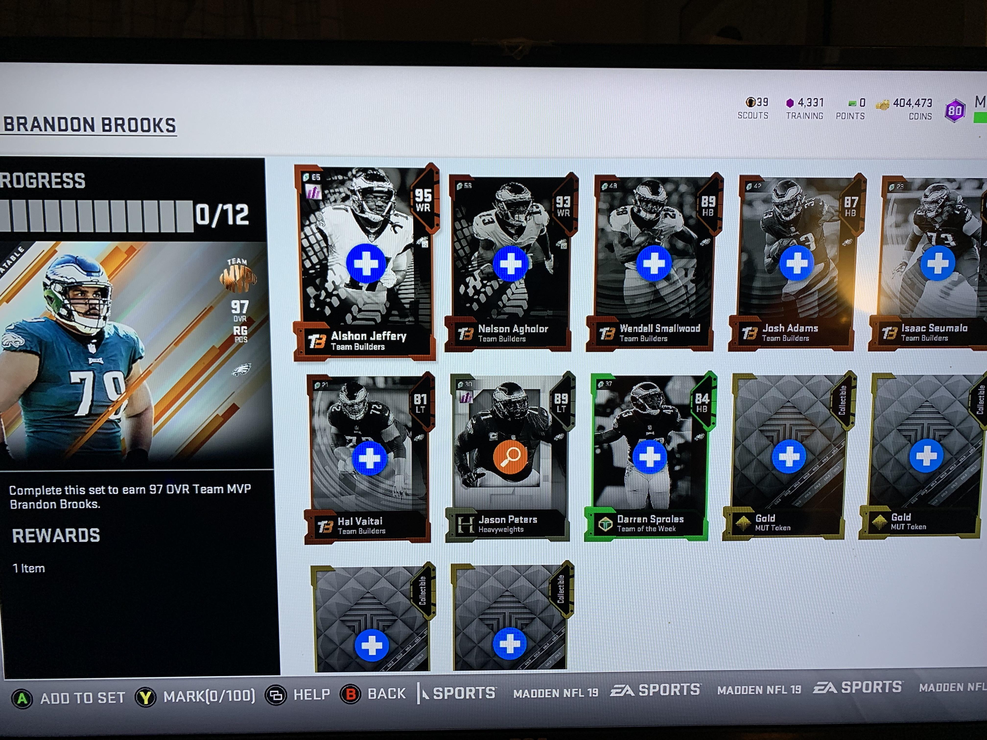 Brooks set reqs : r/MaddenUltimateTeam