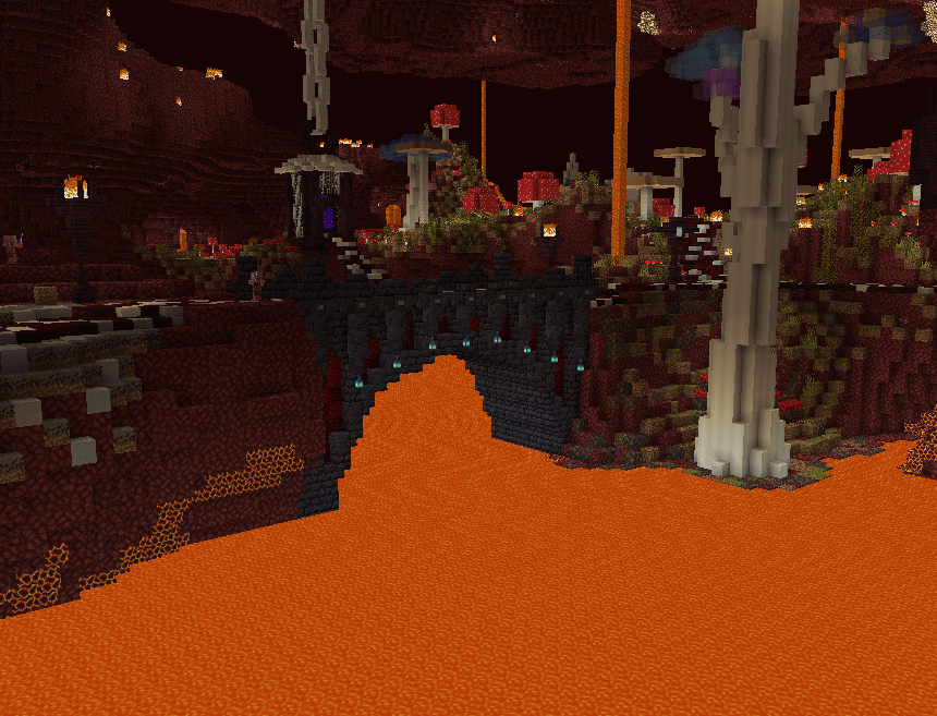 Built this nether bridge for my survival world instead of studying for