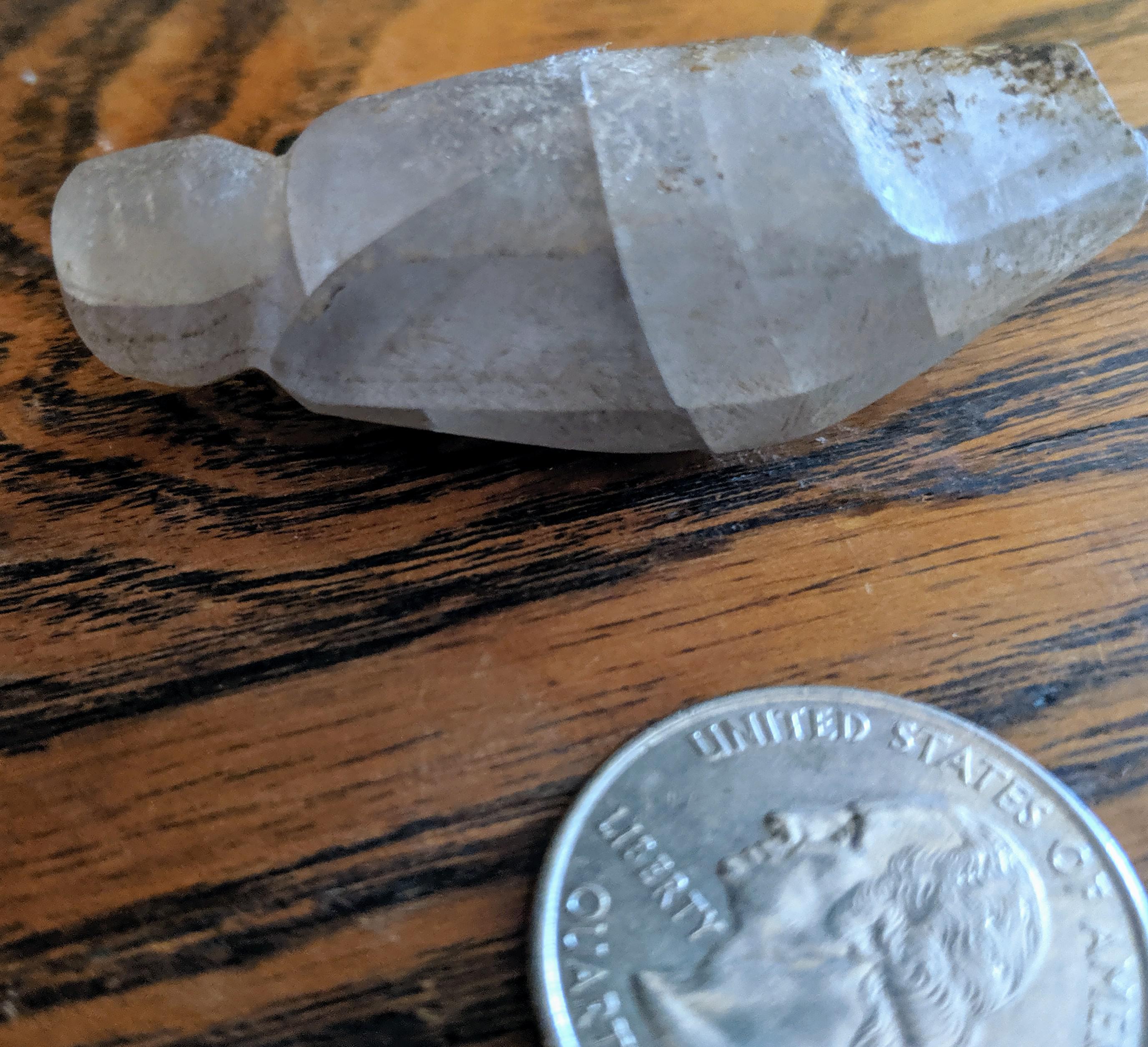 Quartz effigy found 40 + years ago in southern Illinois near the Ohio