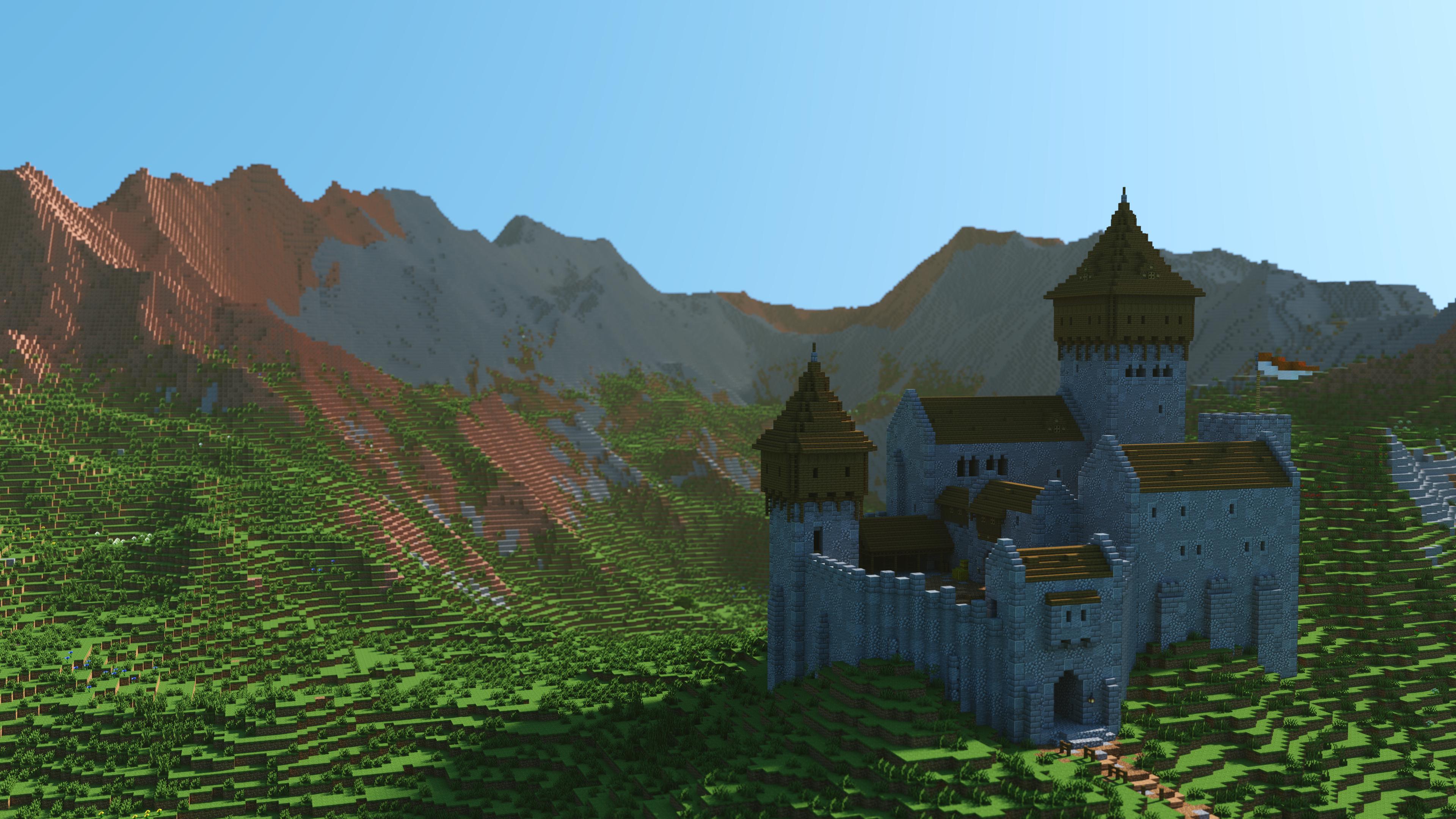 Small hillside castle r/Minecraft