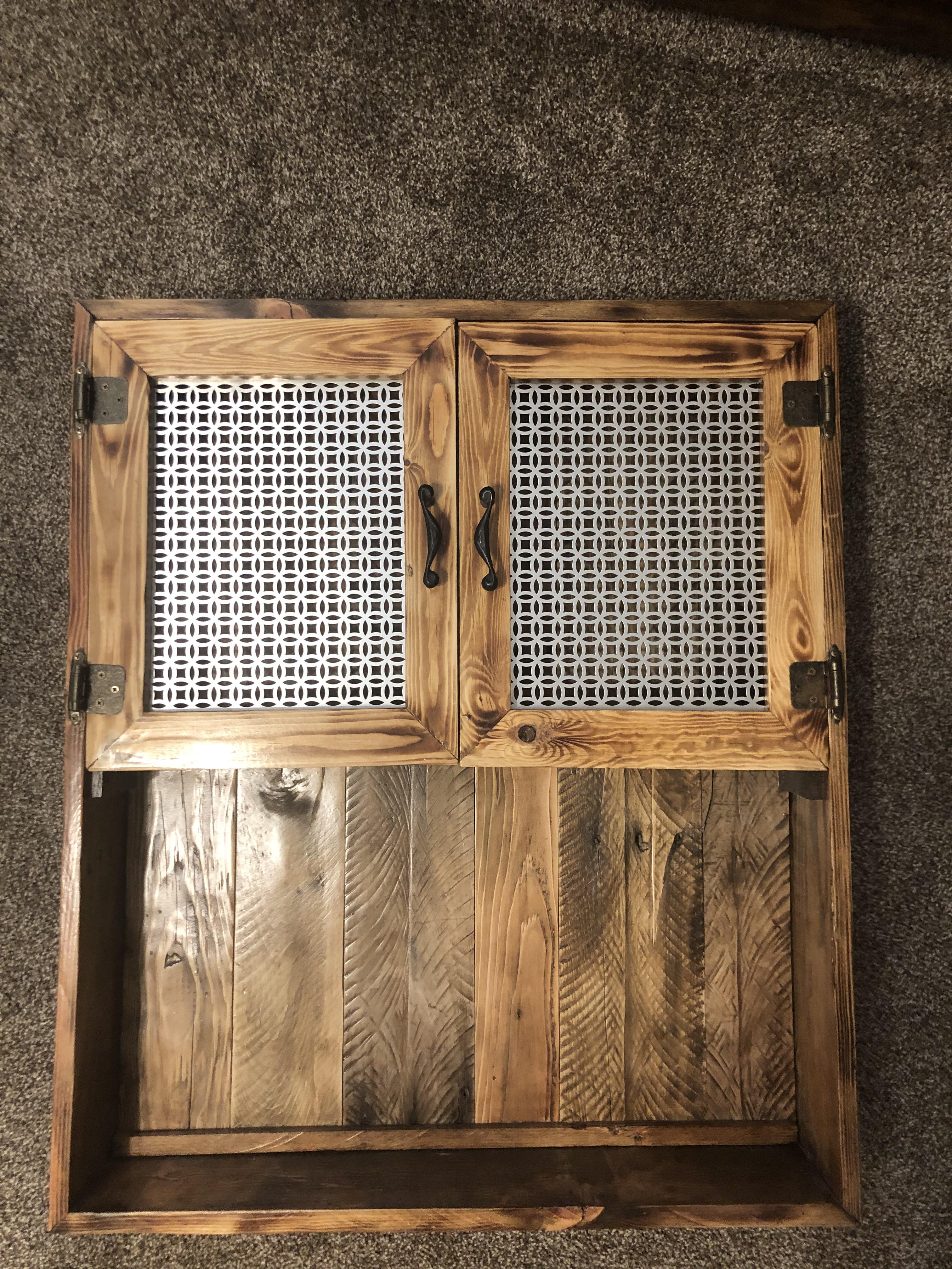 First wood project bathroom made out of old nursery pallet