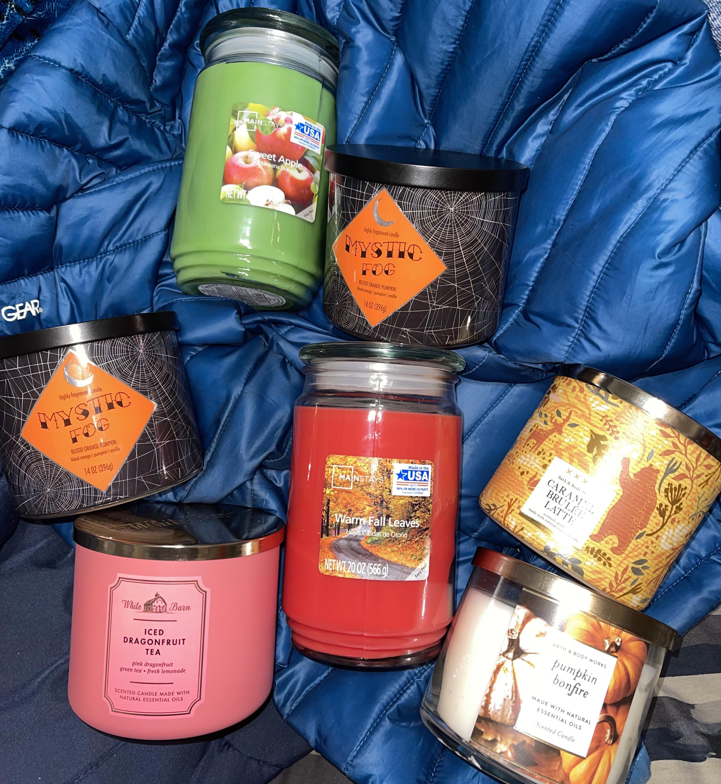 Today’s BBW and Walmart candle haul. r/bathandbodyworks