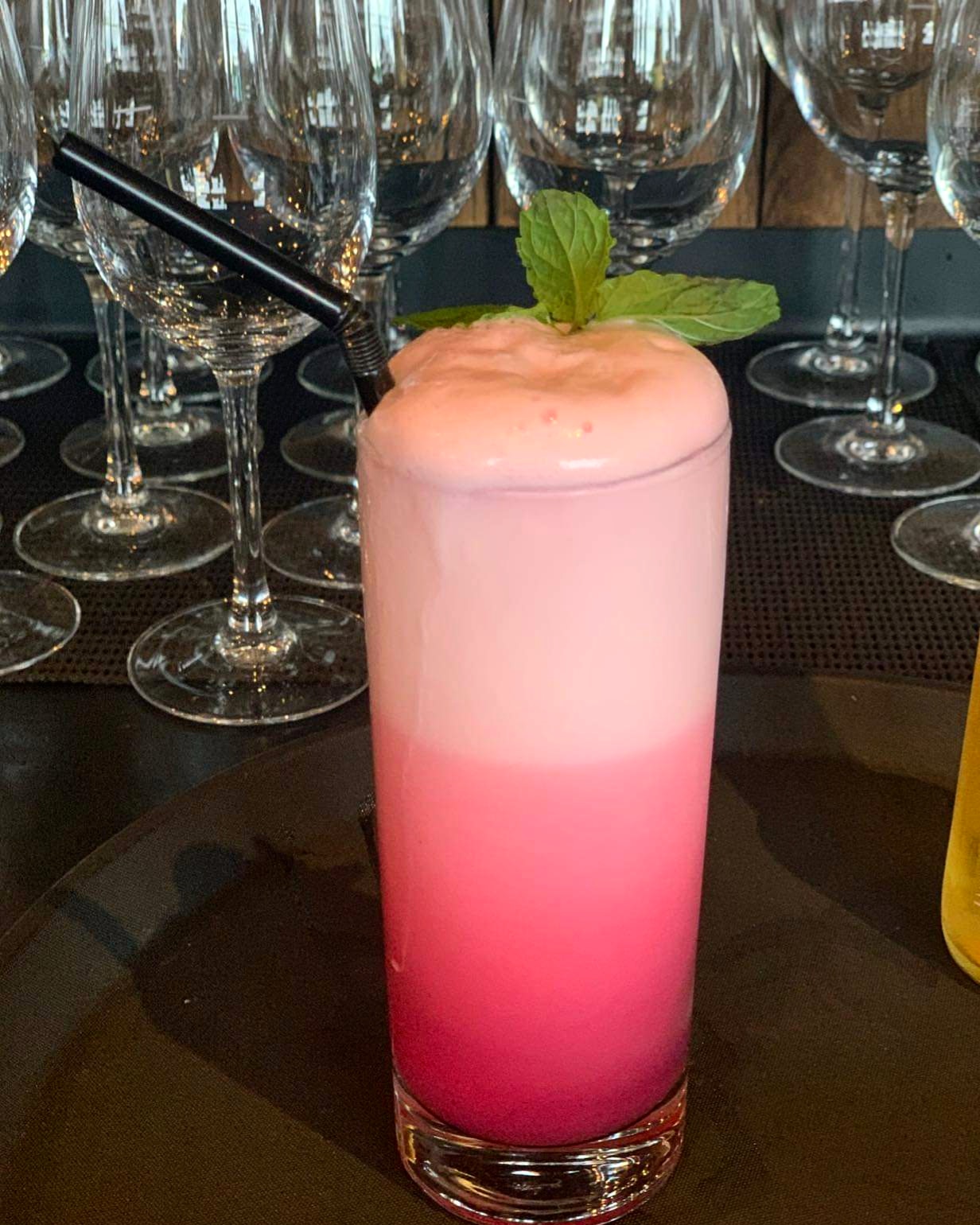 Pink Fizz, a spin on the classic gin fizz r/cocktails