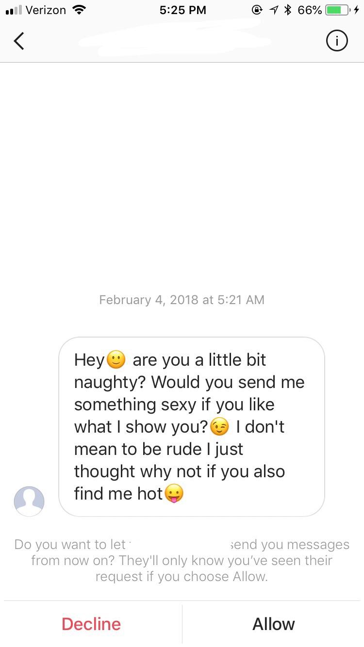 A message I got on an account that is almost only boyfriend