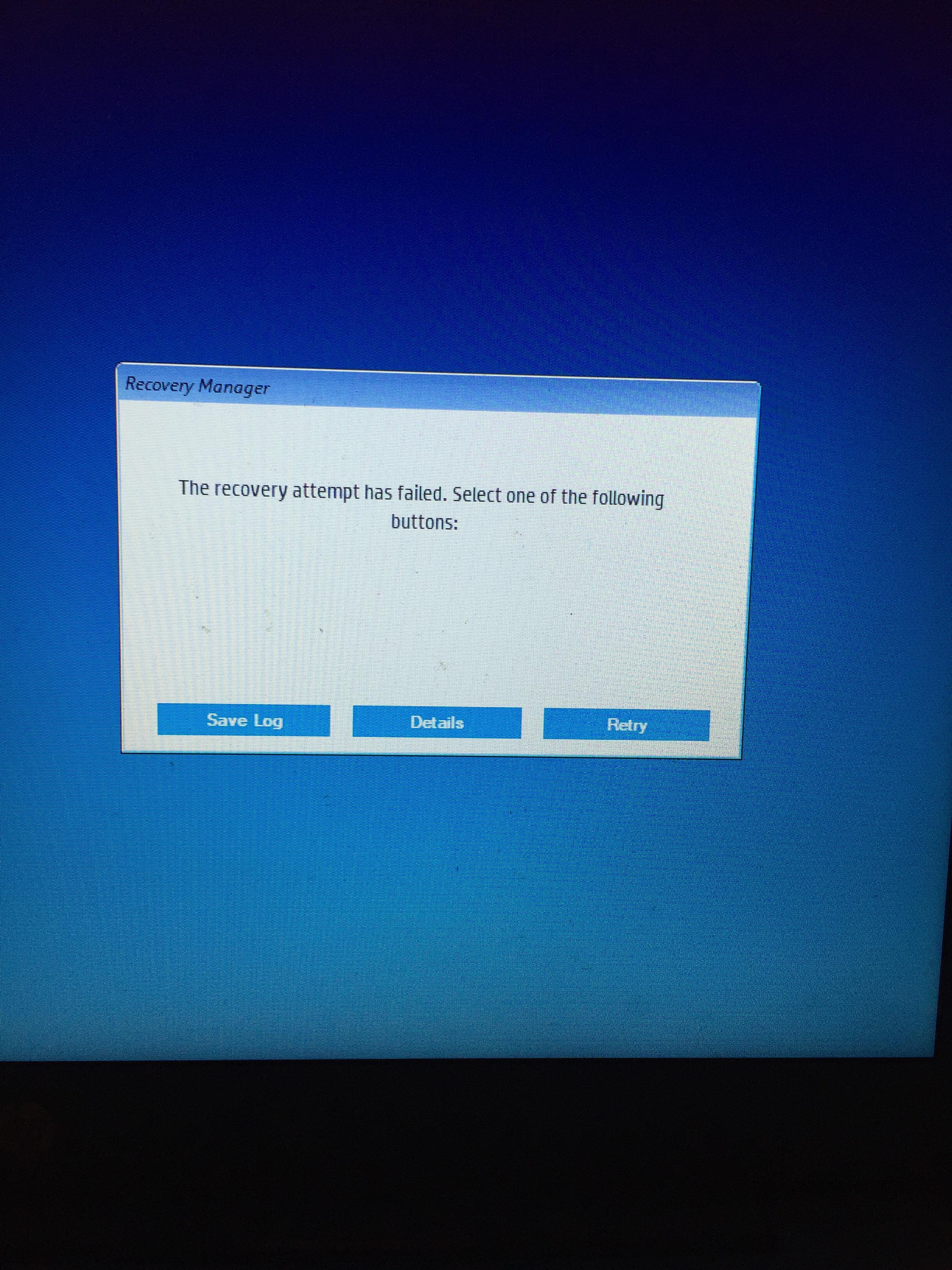 HELP!!! Hp recovery failed. I cannot boot my computer anymore r