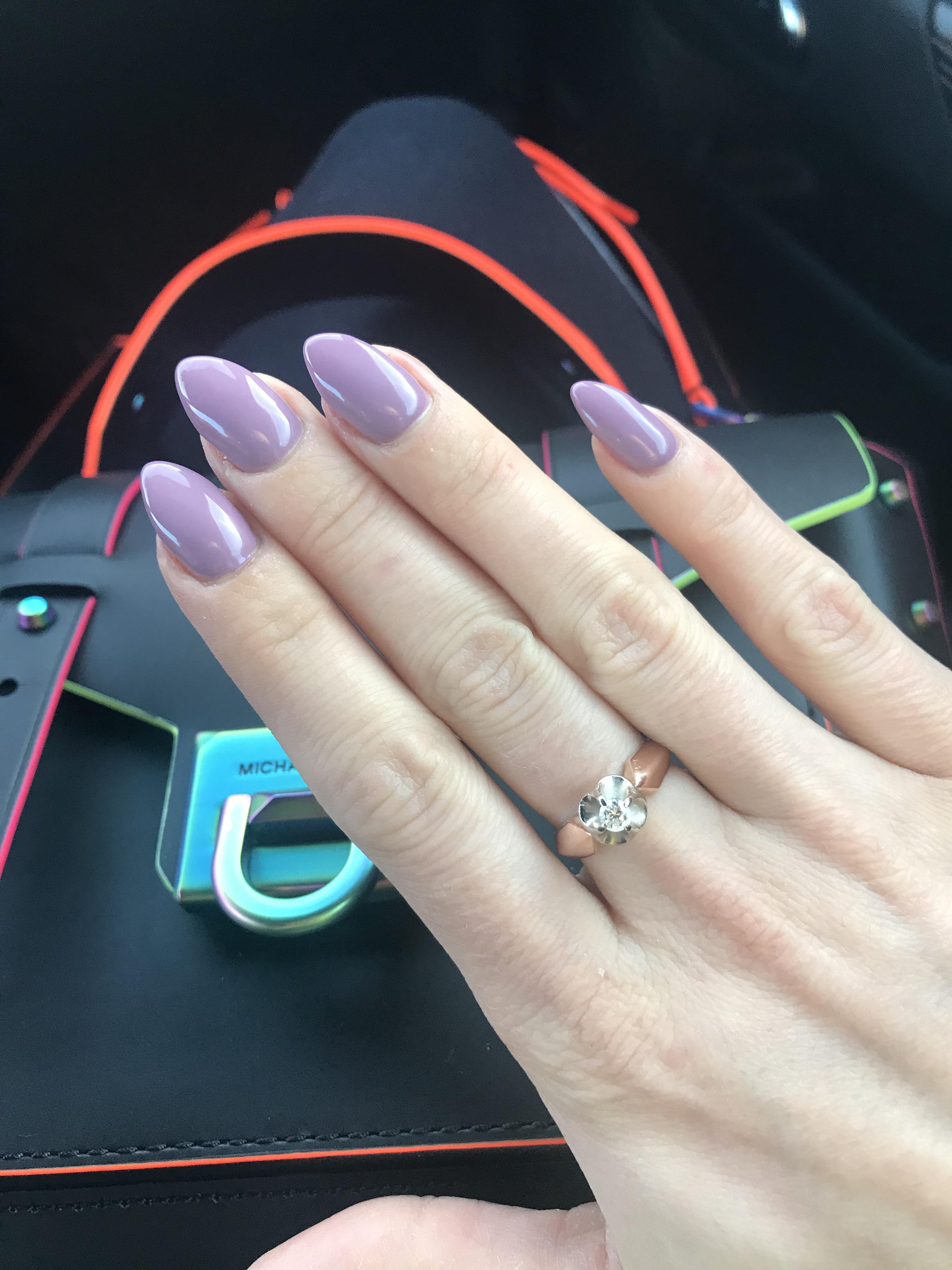 New set, DND gel in Antique Purple, 489 r/Nails